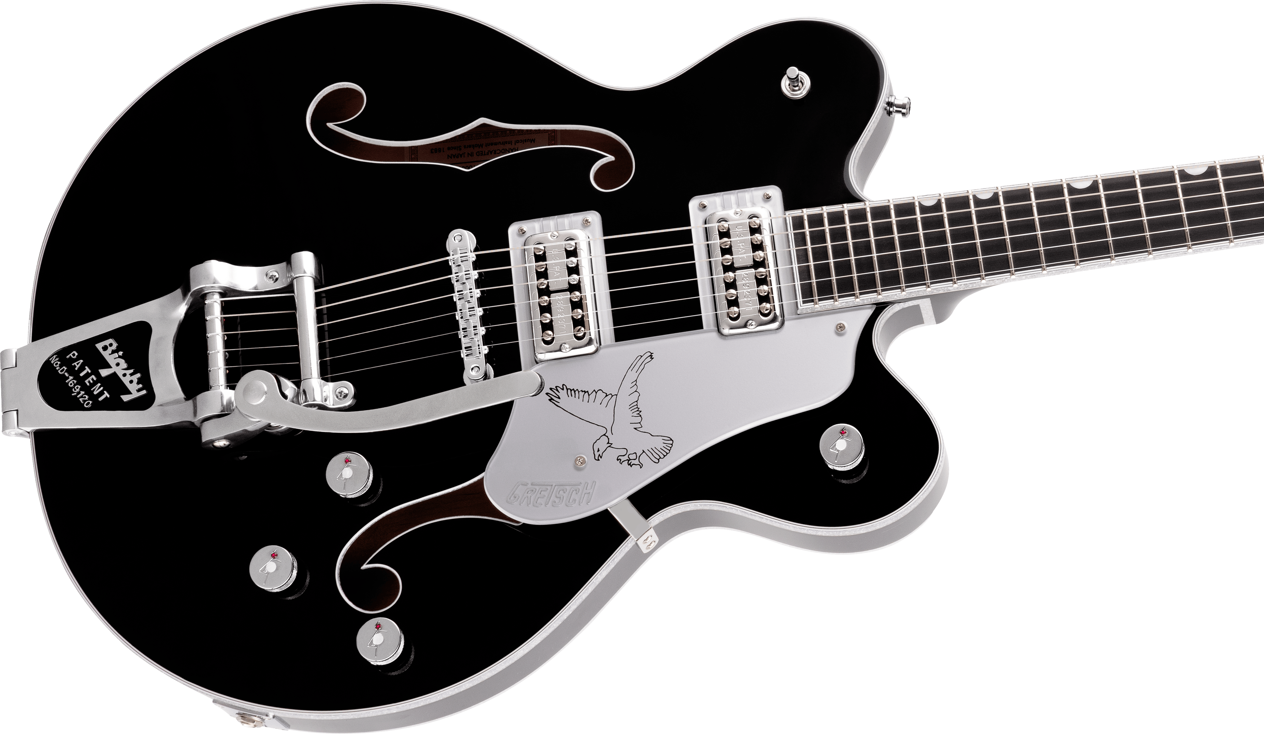 Gretsch G6636TSL Players Edition Silver Falcon™ Center Block Double-Cut with String-Thru Bigsby®, Filter’Tron™ Pickups, Black