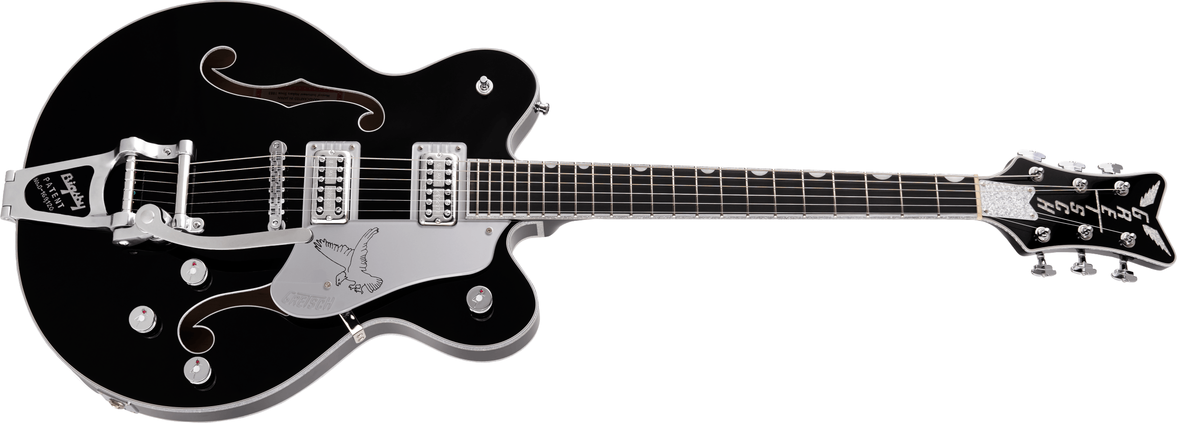 Gretsch G6636TSL Players Edition Silver Falcon™ Center Block Double-Cut with String-Thru Bigsby®, Filter’Tron™ Pickups, Black