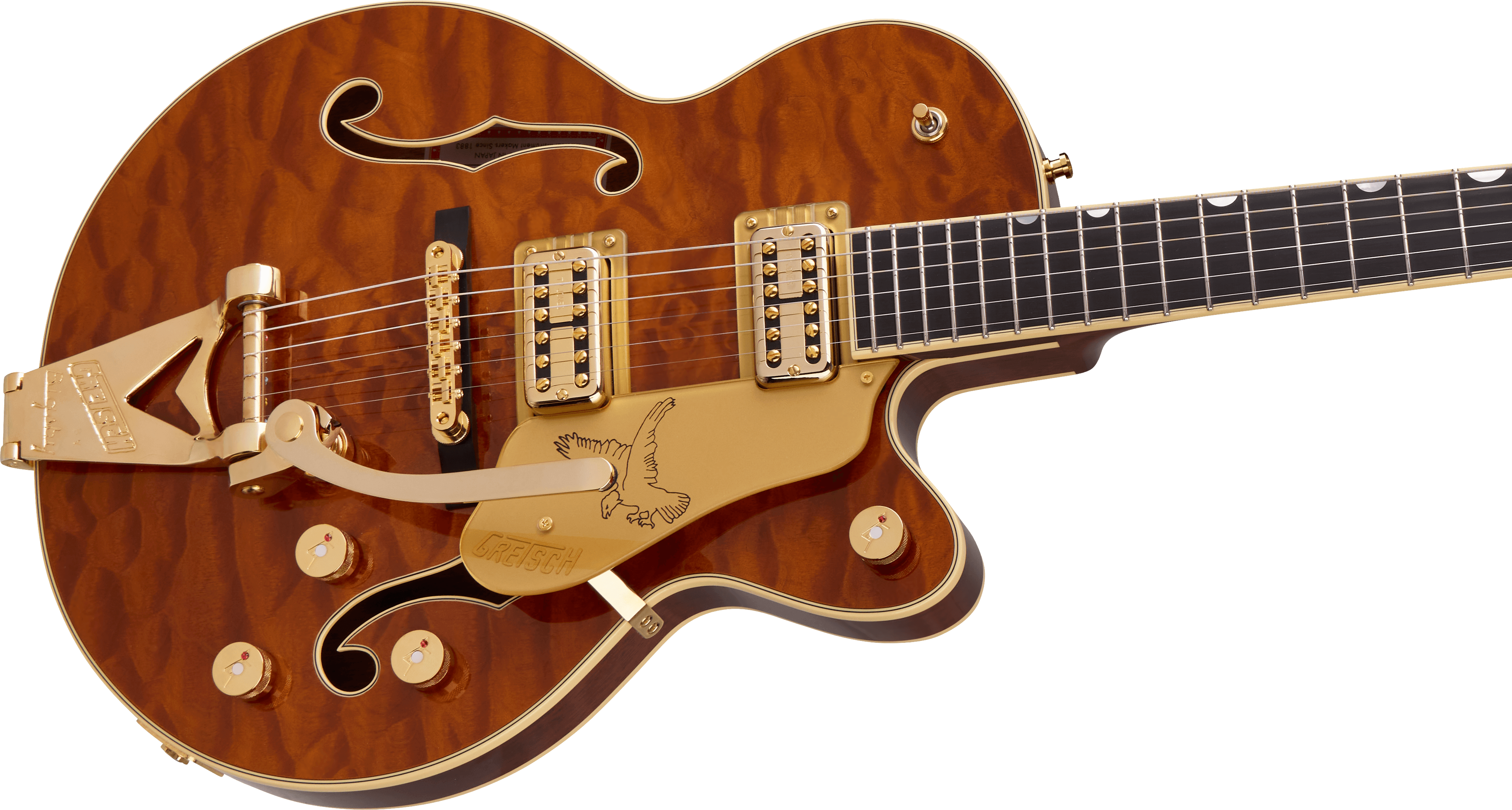 Gretsch Limited Edition Falcon Center Block Jr. with Bigsby® Quilted Maple, Ebony Fingerboard, Roundup Orange