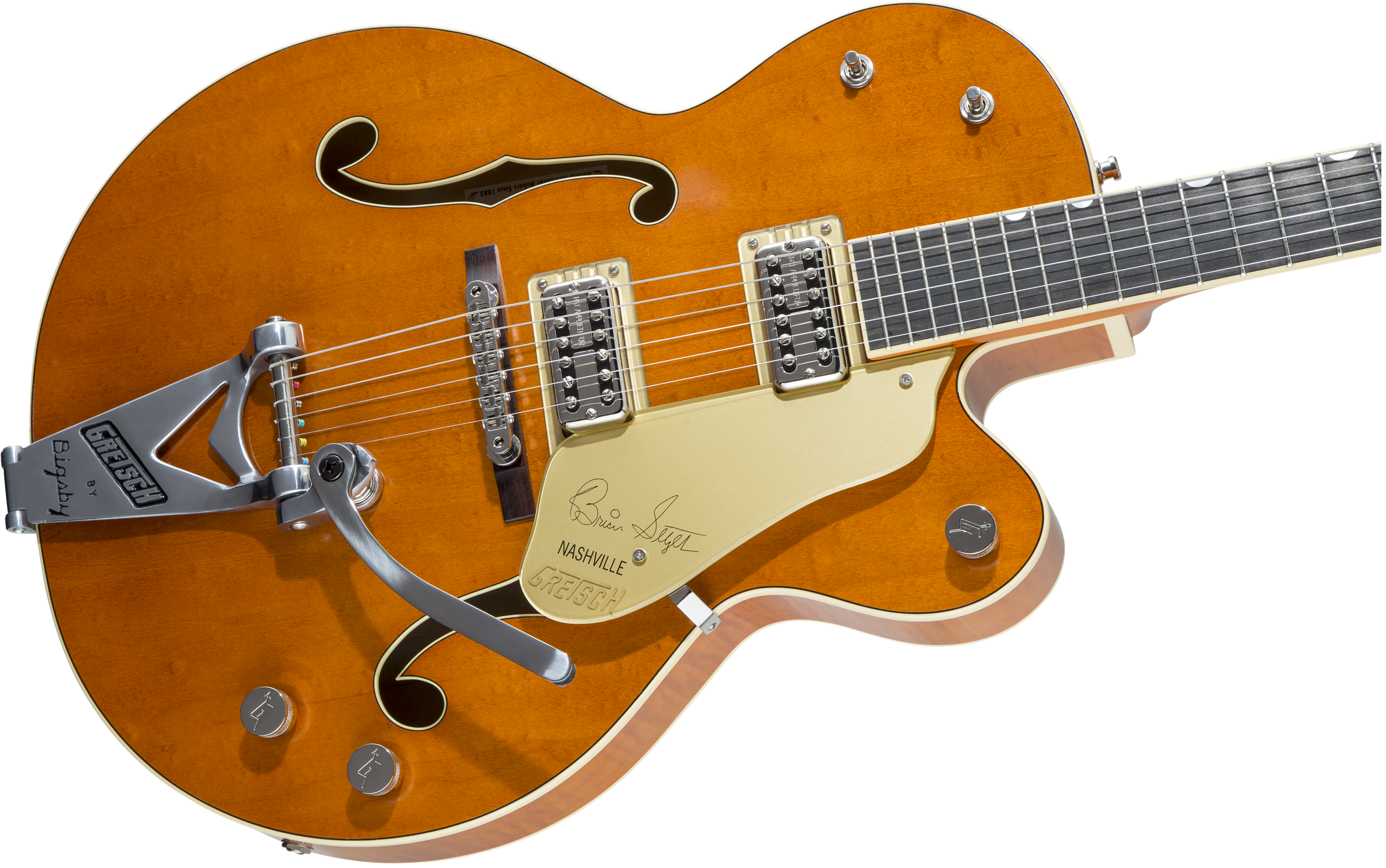 Gretsch G6120T-BSSMK Brian Setzer Signature Nashville® Hollow Body '59 "Smoke" with Bigsby®, Ebony Fingerboard, Smoke Orange