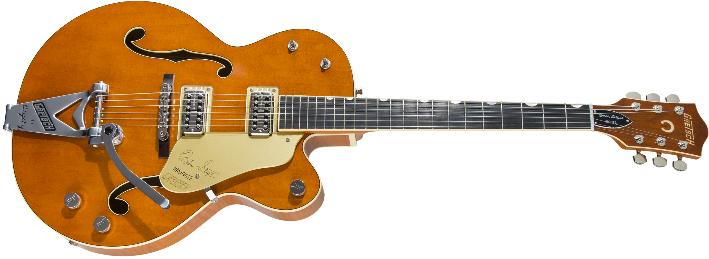 Gretsch G6120T-BSSMK Brian Setzer Signature Nashville® Hollow Body '59 "Smoke" with Bigsby®, Ebony Fingerboard, Smoke Orange