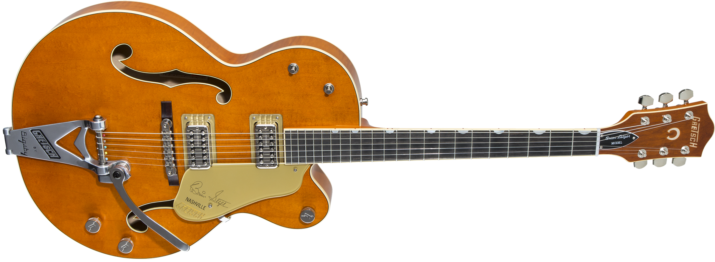 Gretsch G6120T-BSSMK Brian Setzer Signature Nashville® Hollow Body '59 "Smoke" with Bigsby®, Ebony Fingerboard, Smoke Orange