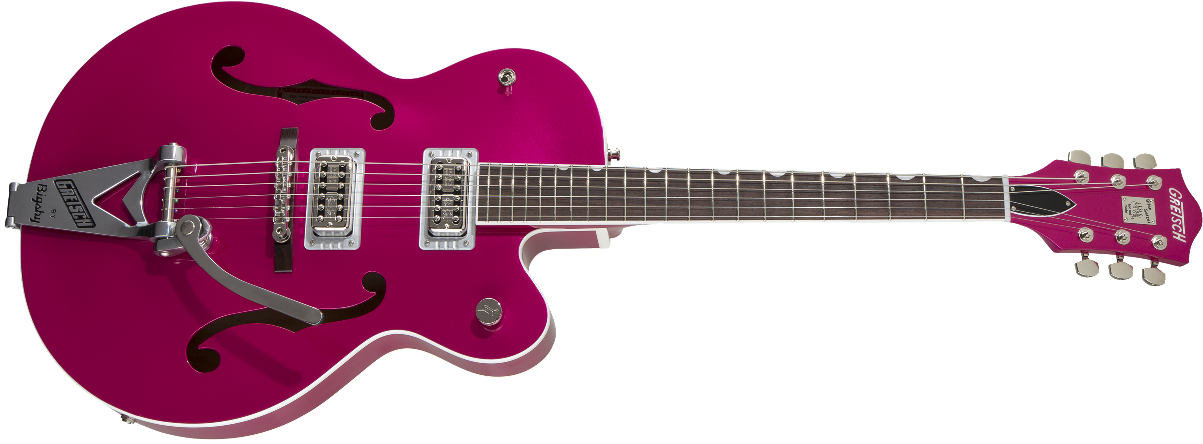 Gretsch G6120T-HR Brian Setzer Signature Hot Rod Hollow Body with Bigsby®, Rosewood Fingerboard, Candy Magenta