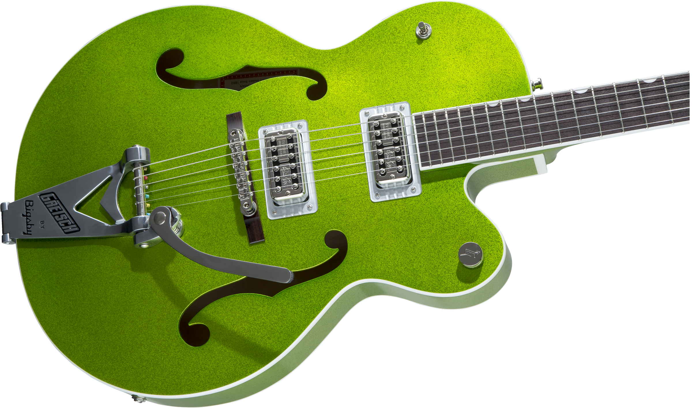 Gretsch G6120T-HR Brian Setzer Signature Hot Rod Hollow Body with Bigsby®, Rosewood Fingerboard, Extreme Coolant Green Sparkle