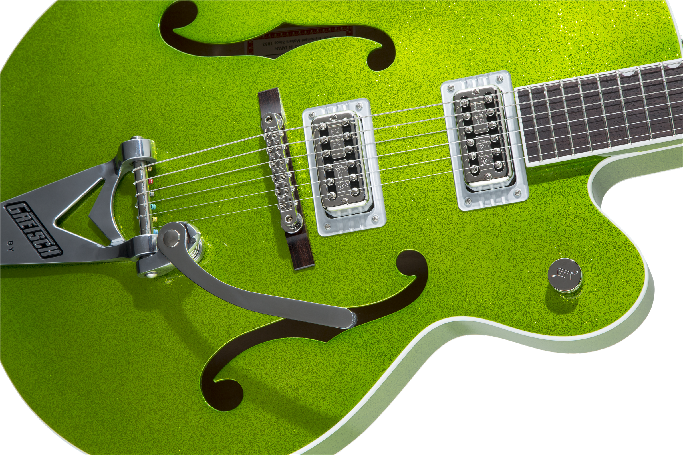 Gretsch G6120T-HR Brian Setzer Signature Hot Rod Hollow Body with Bigsby®, Rosewood Fingerboard, Extreme Coolant Green Sparkle