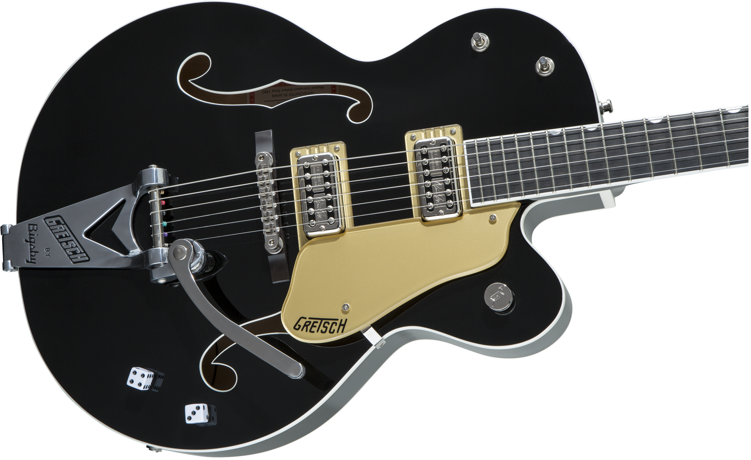 Gretsch G6120T-BSNSH Brian Setzer Signature Nashville® Hollow Body with Bigsby®, Ebony Fingerboard, Black Lacquer