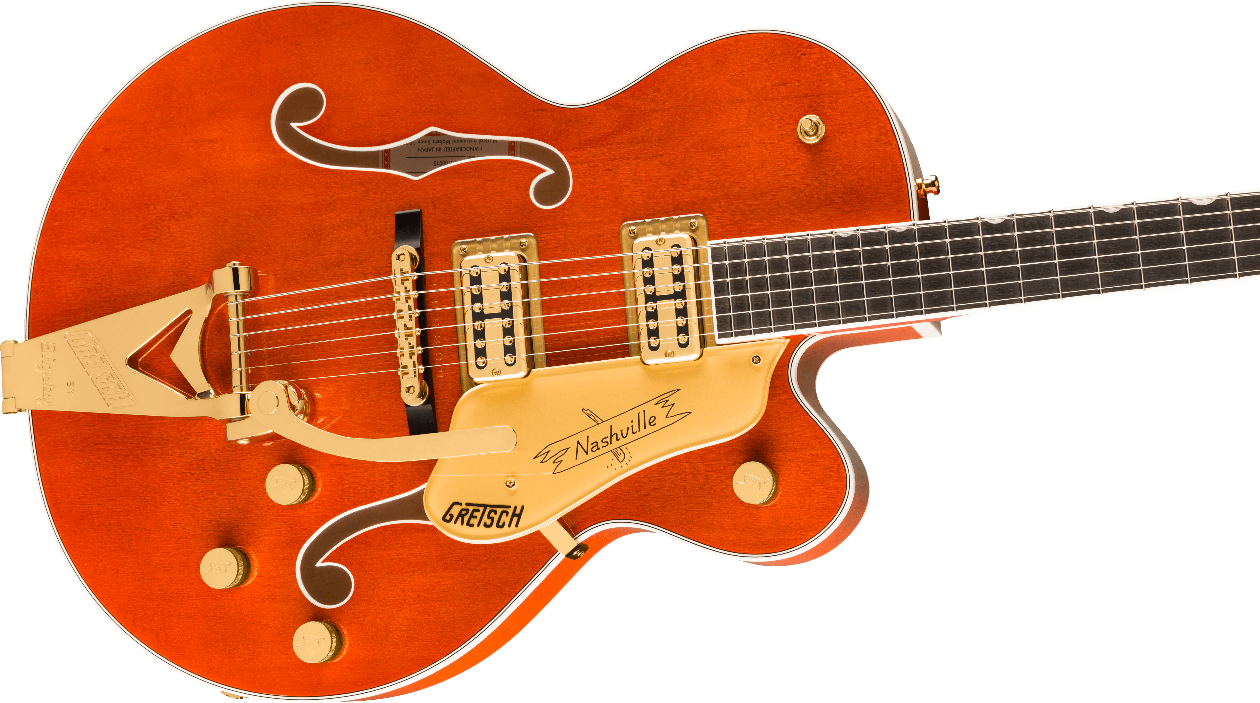 Gretsch Nashville® Hollow Body with String-Thru Bigsby® and Gold Hardware, Ebony Fingerboard, Orange Stain
