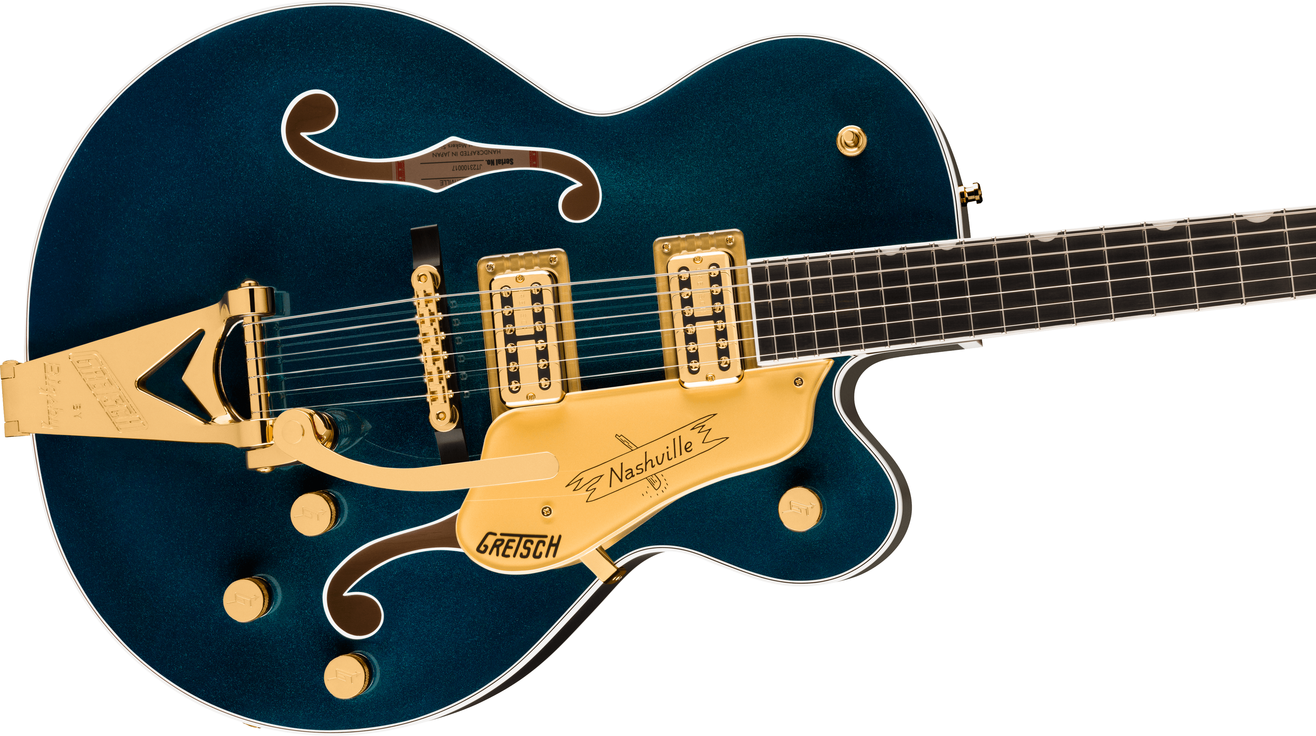 Gretsch Nashville® Hollow Body with String-Thru Bigsby® and Gold Hardware, Ebony Fingerboard, Midnight Sapphire