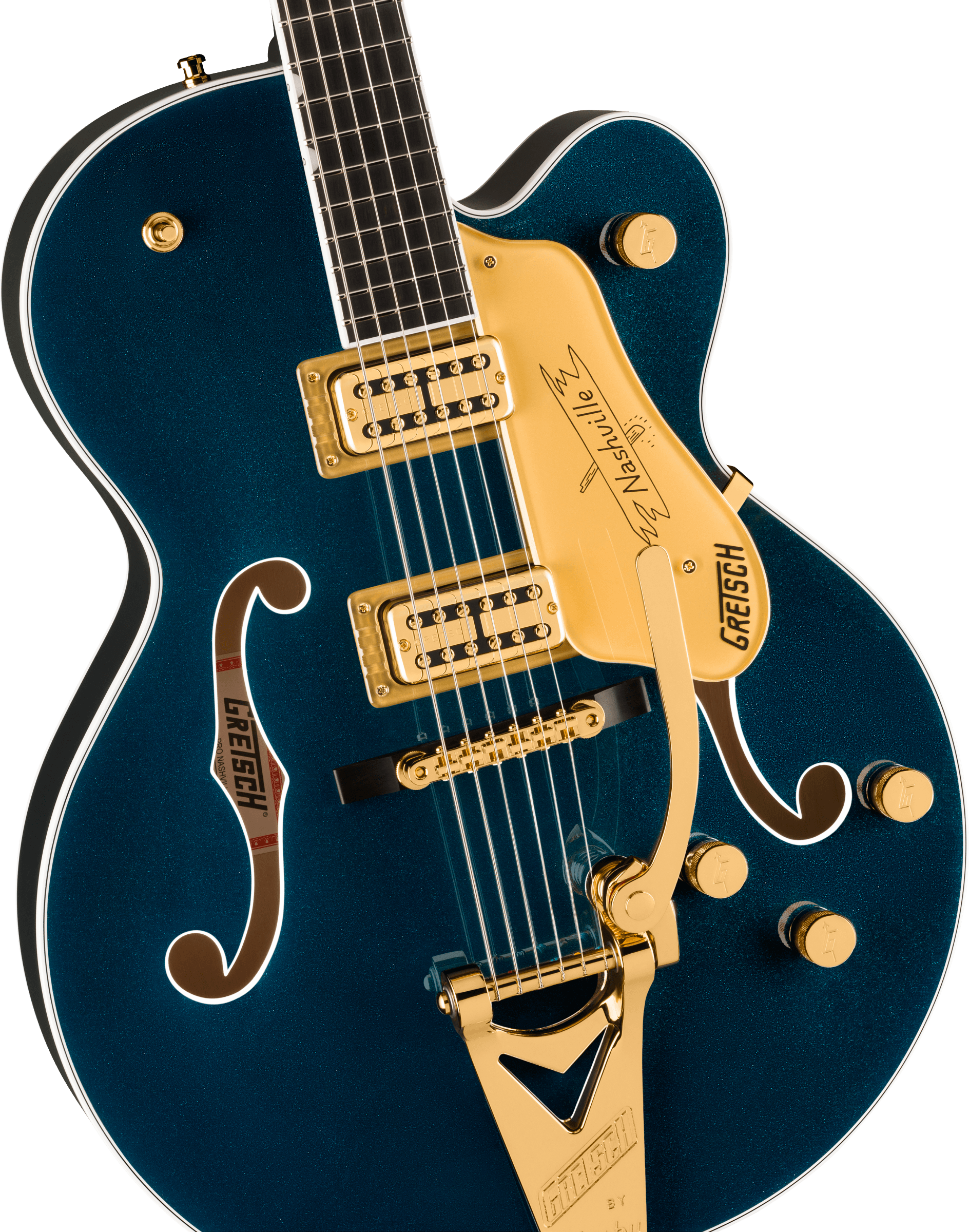 Gretsch Nashville® Hollow Body with String-Thru Bigsby® and Gold Hardware, Ebony Fingerboard, Midnight Sapphire