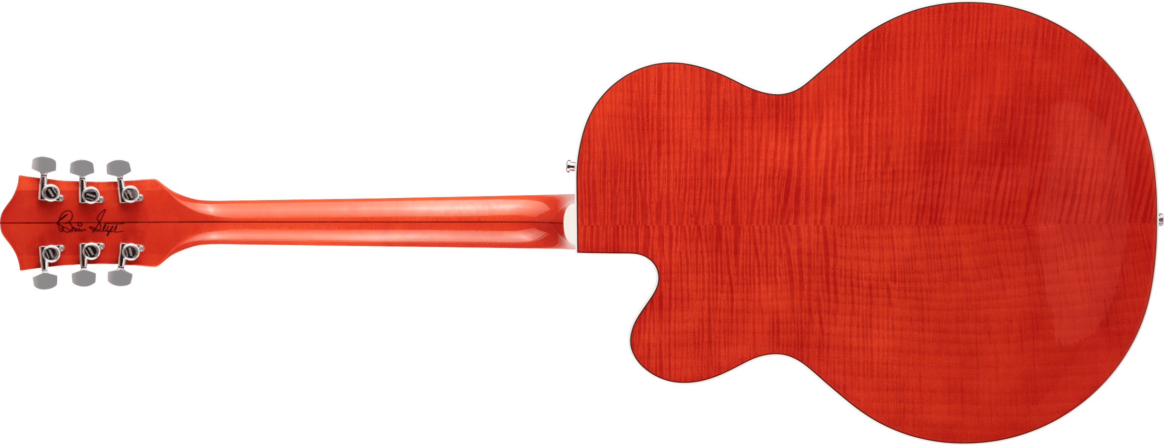 Gretsch G6120TFM-BSNV Brian Setzer Signature Nashville® Hollow Body with Bigsby® and Flame Maple, Ebony Fingerboard, Orange Stain