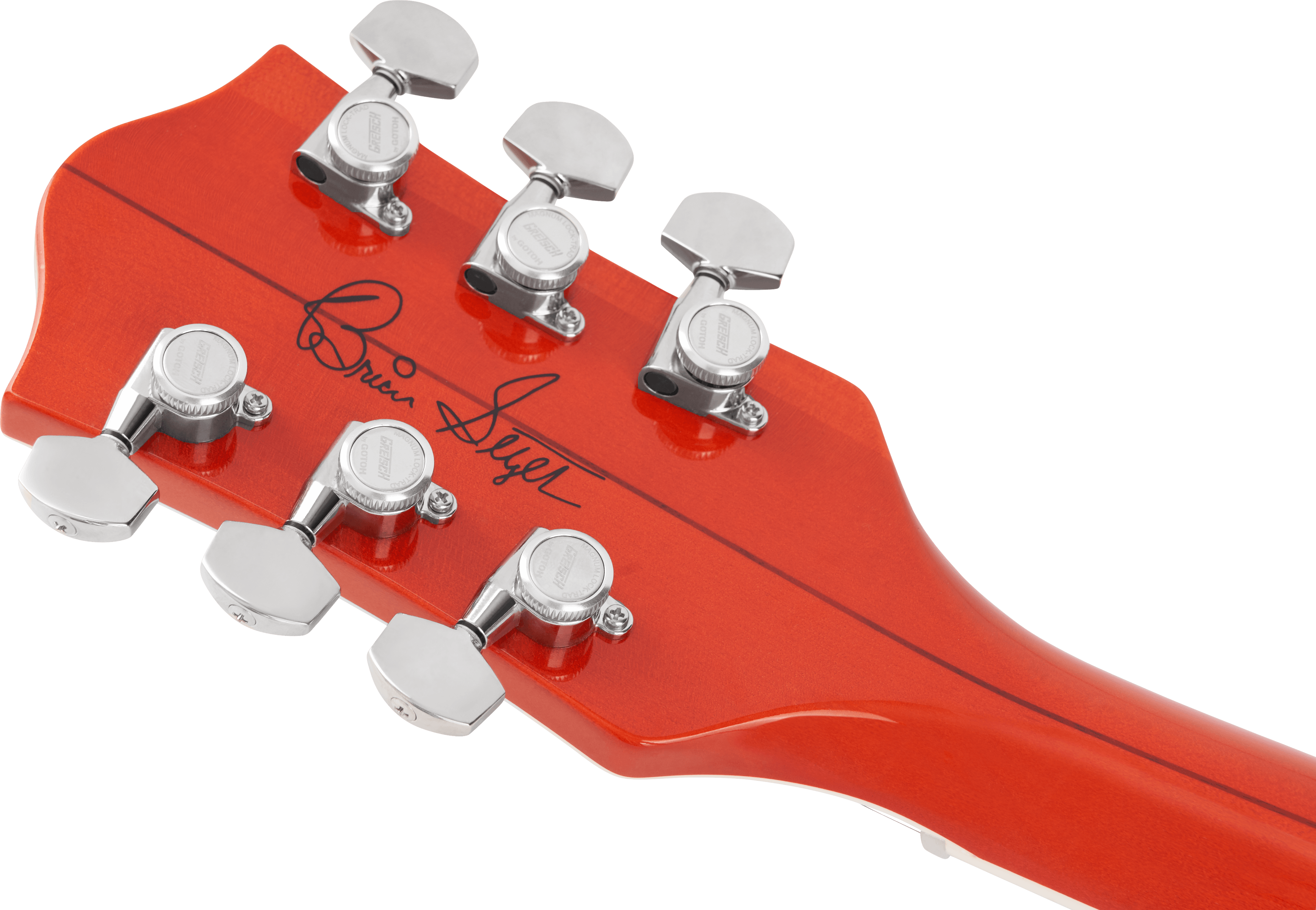 Gretsch G6120TFM-BSNV Brian Setzer Signature Nashville® Hollow Body with Bigsby® and Flame Maple, Ebony Fingerboard, Orange Stain