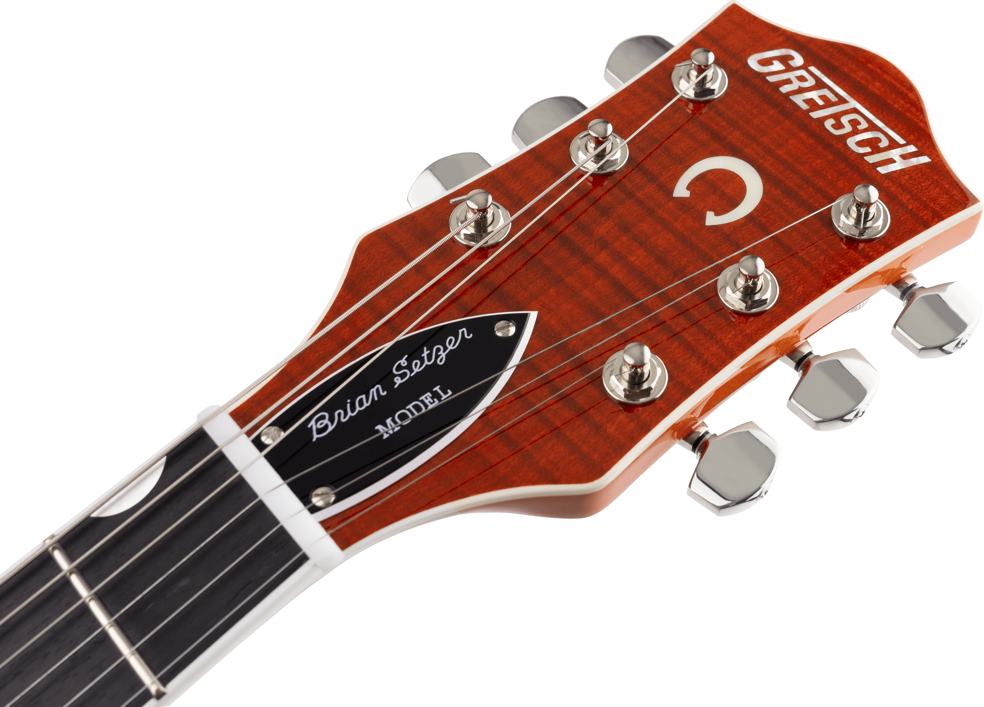 Gretsch G6120TFM-BSNV Brian Setzer Signature Nashville® Hollow Body with Bigsby® and Flame Maple, Ebony Fingerboard, Orange Stain