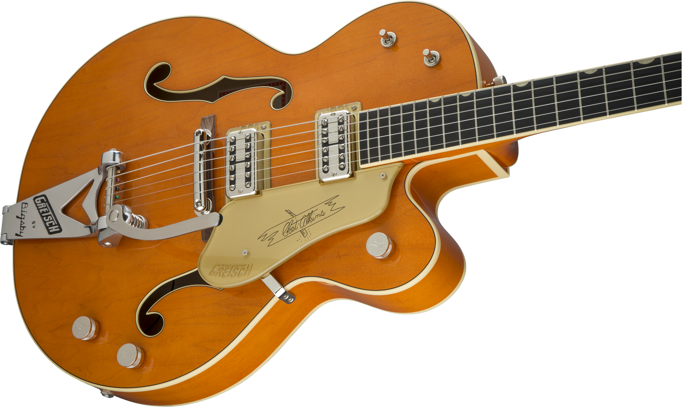 Gretsch G6120T-59 Vintage Select Edition '59 Chet Atkins® Hollow Body with Bigsby®, TV Jones®, Vintage Orange Stain Lacquer