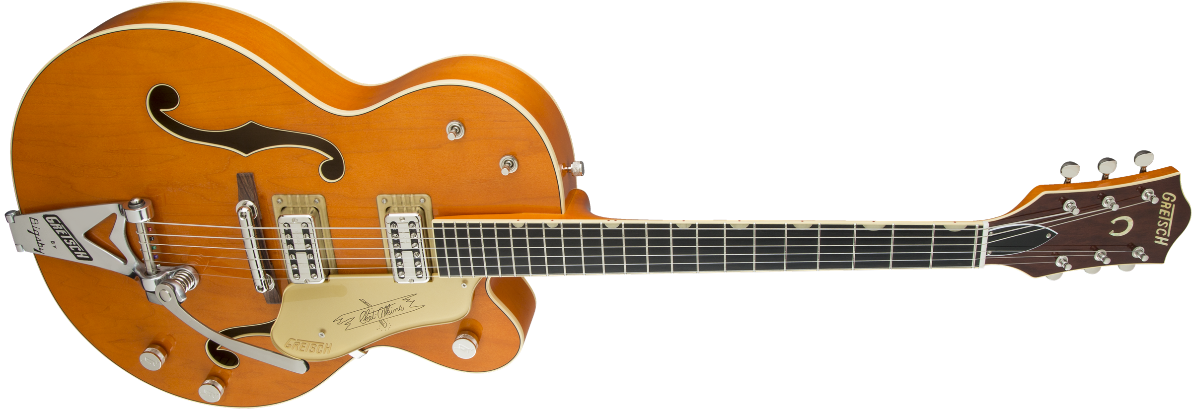 Gretsch G6120T-59 Vintage Select Edition '59 Chet Atkins® Hollow Body with Bigsby®, TV Jones®, Vintage Orange Stain Lacquer