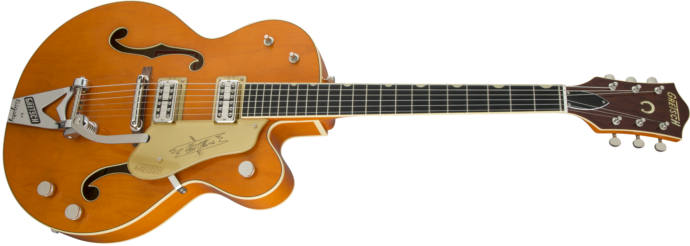 Gretsch G6120T-59 Vintage Select Edition '59 Chet Atkins® Hollow Body with Bigsby®, TV Jones®, Vintage Orange Stain Lacquer