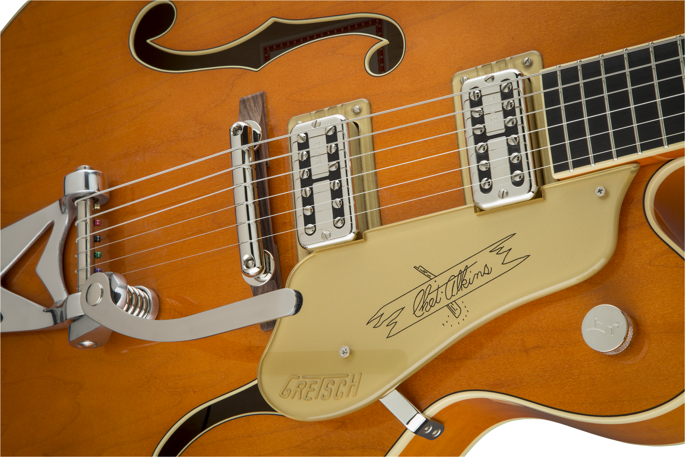 Gretsch G6120T-59 Vintage Select Edition '59 Chet Atkins® Hollow Body with Bigsby®, TV Jones®, Vintage Orange Stain Lacquer