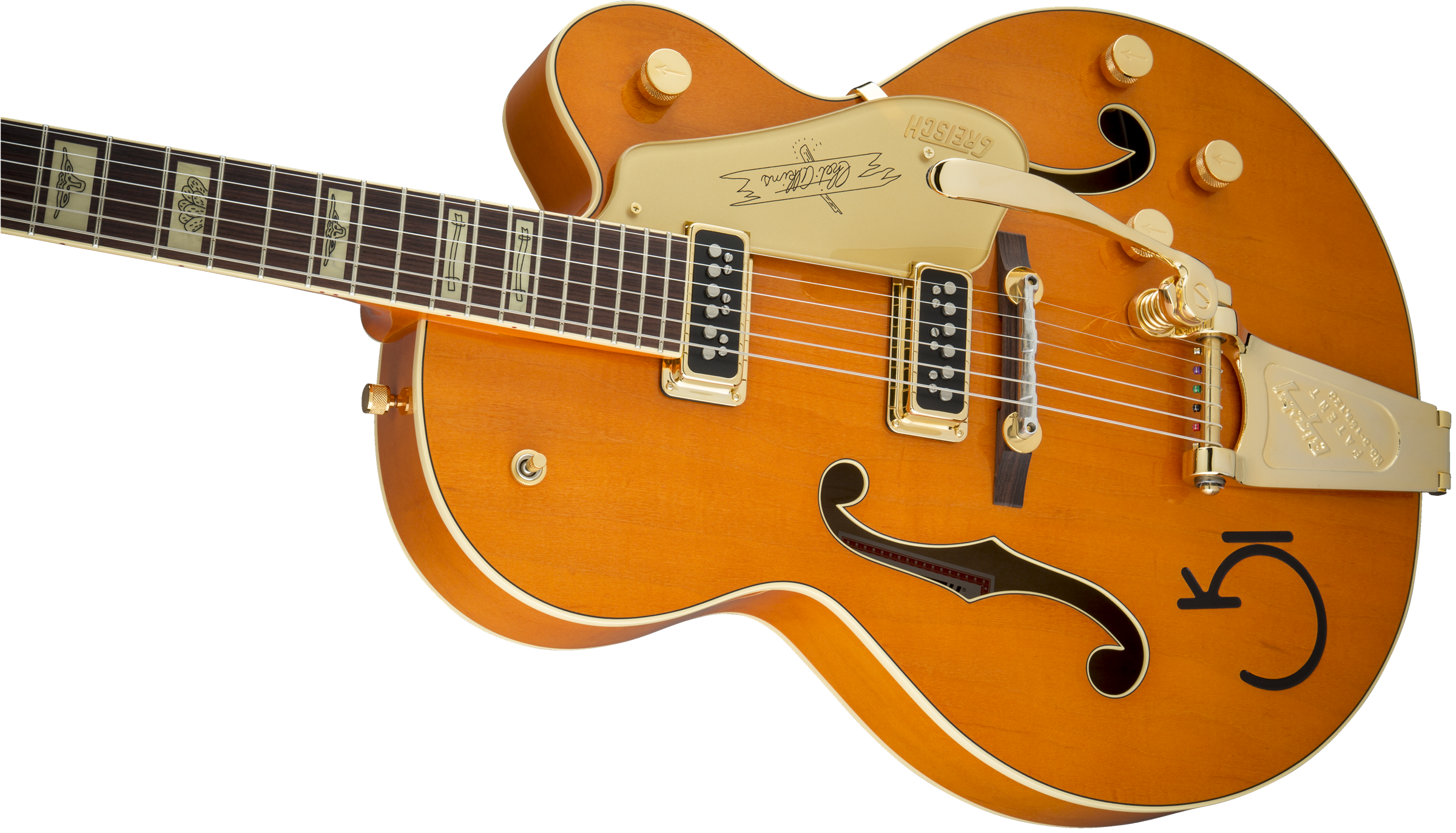 Gretsch G6120T-55 Vintage Select Edition '55 Chet Atkins® Hollow Body with Bigsby®, TV Jones®, Vintage Orange Stain Lacquer