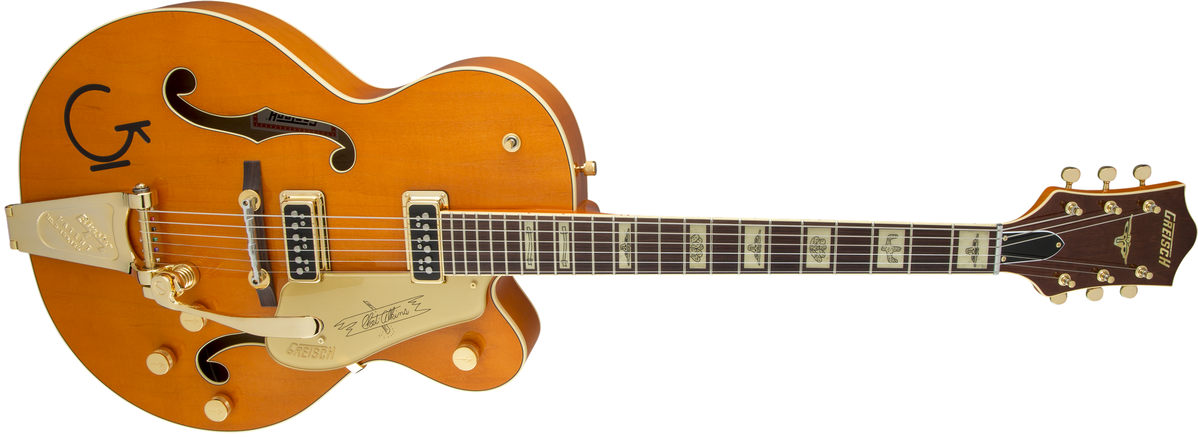 Gretsch G6120T-55 Vintage Select Edition '55 Chet Atkins® Hollow Body with Bigsby®, TV Jones®, Vintage Orange Stain Lacquer