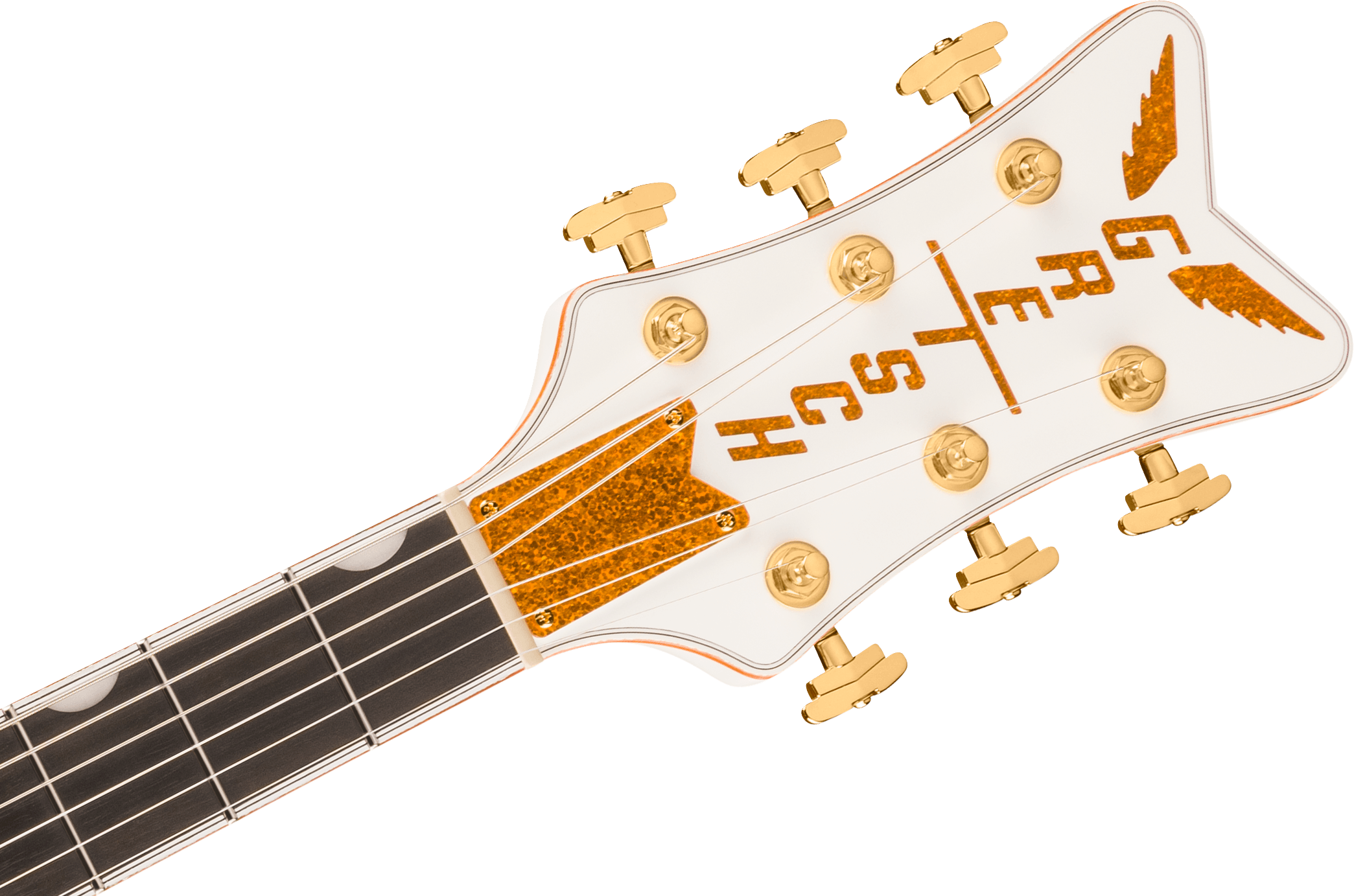 Gretsch Falcon™ Hollow Body with String-Thru Bigsby® and Gold Hardware, Ebony Fingerboard, White