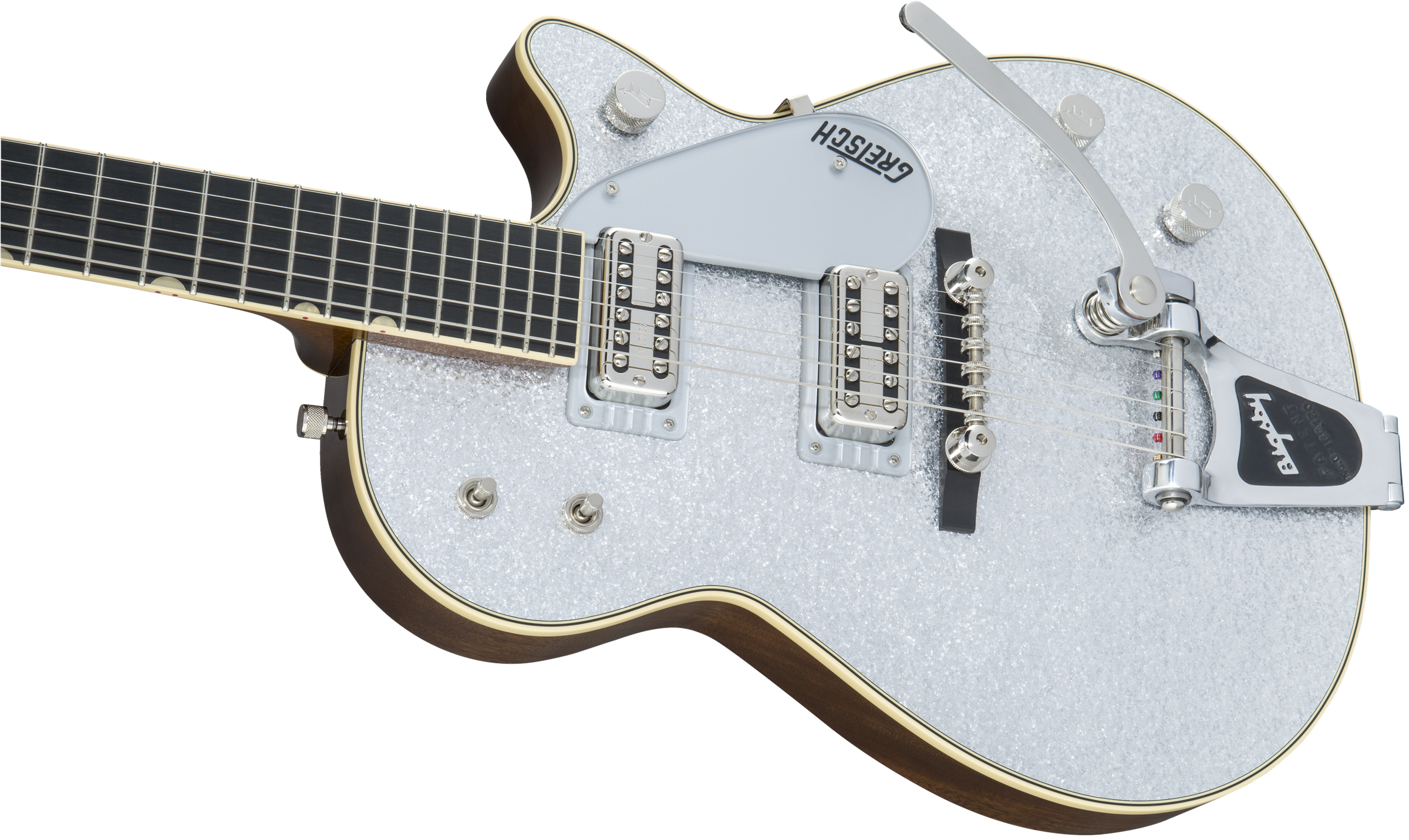 Gretsch G6129T-59 Vintage Select ’59 Silver Jet™ with Bigsby®, TV Jones®, Silver Sparkle