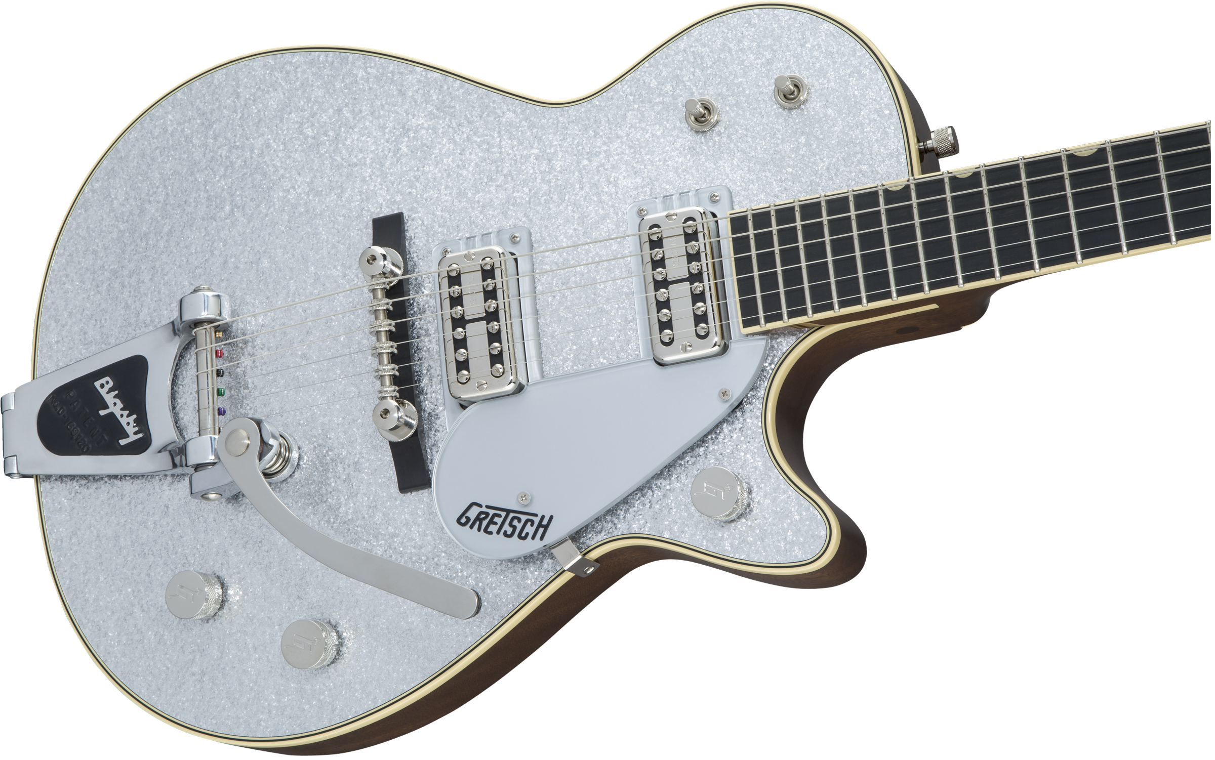 Gretsch G6129T-59 Vintage Select ’59 Silver Jet™ with Bigsby®, TV Jones®, Silver Sparkle