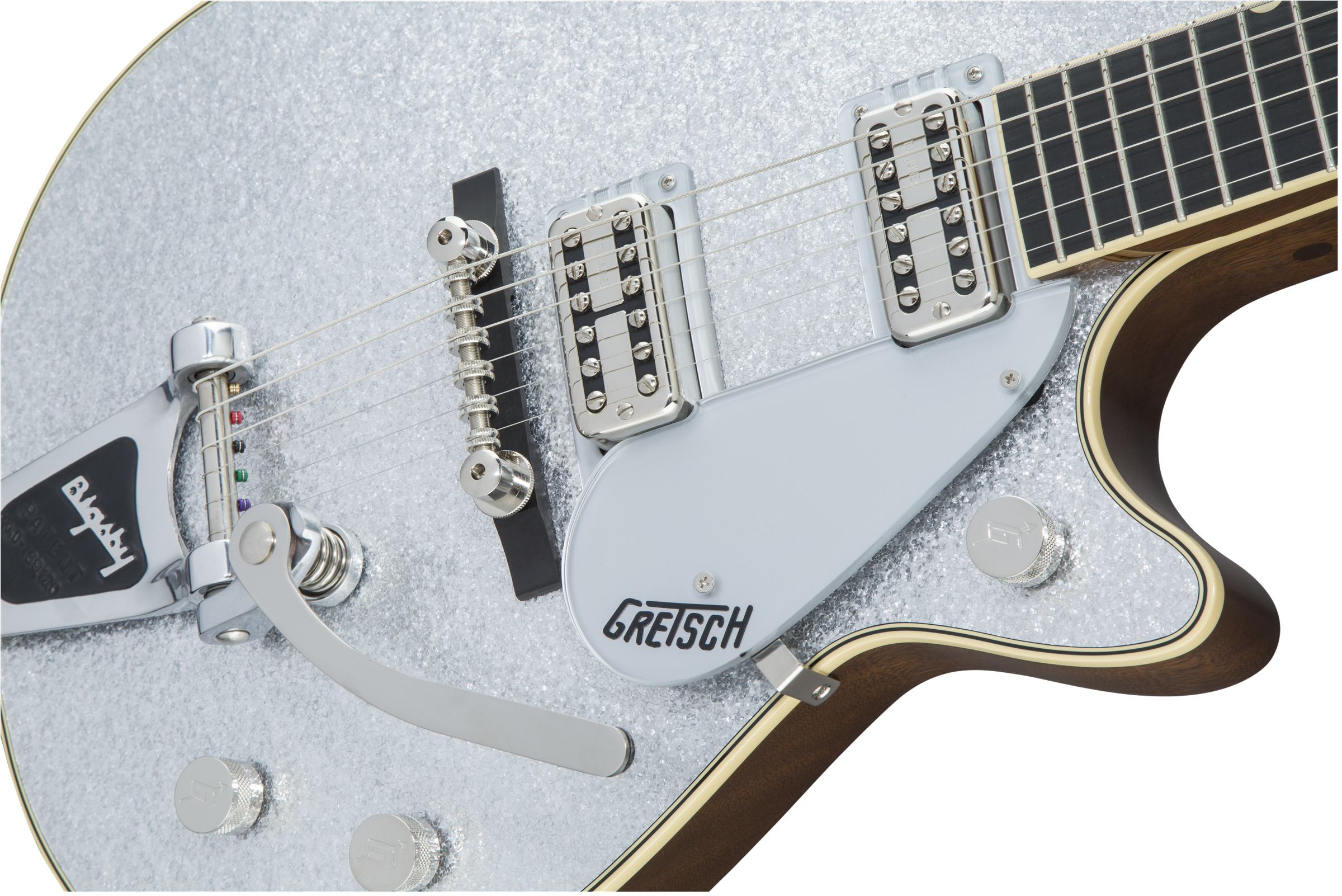 Gretsch G6129T-59 Vintage Select ’59 Silver Jet™ with Bigsby®, TV Jones®, Silver Sparkle