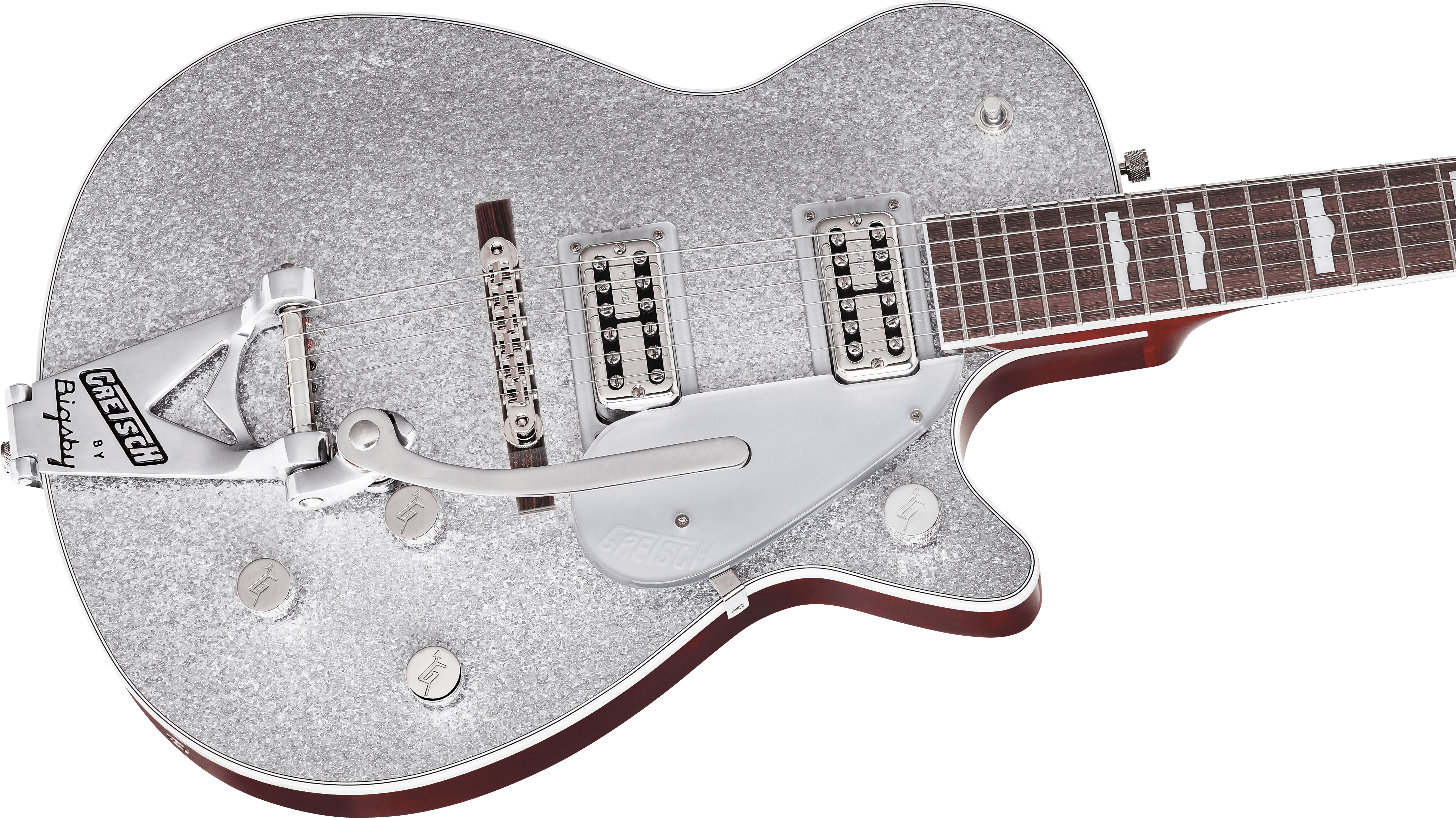 Gretsch G6129T-89 Vintage Select '89 Sparkle Jet™ with Bigsby®, Rosewood Fingerboard, Silver Sparkle
