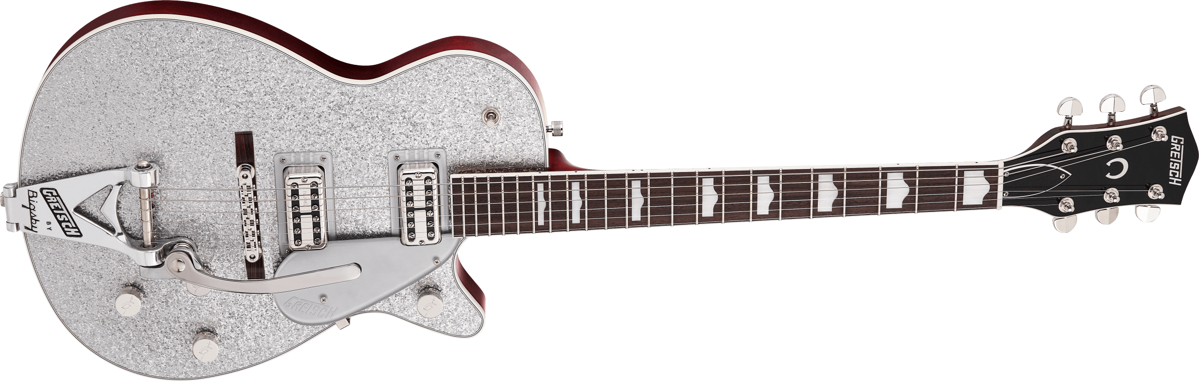 Gretsch G6129T-89 Vintage Select '89 Sparkle Jet™ with Bigsby®, Rosewood Fingerboard, Silver Sparkle