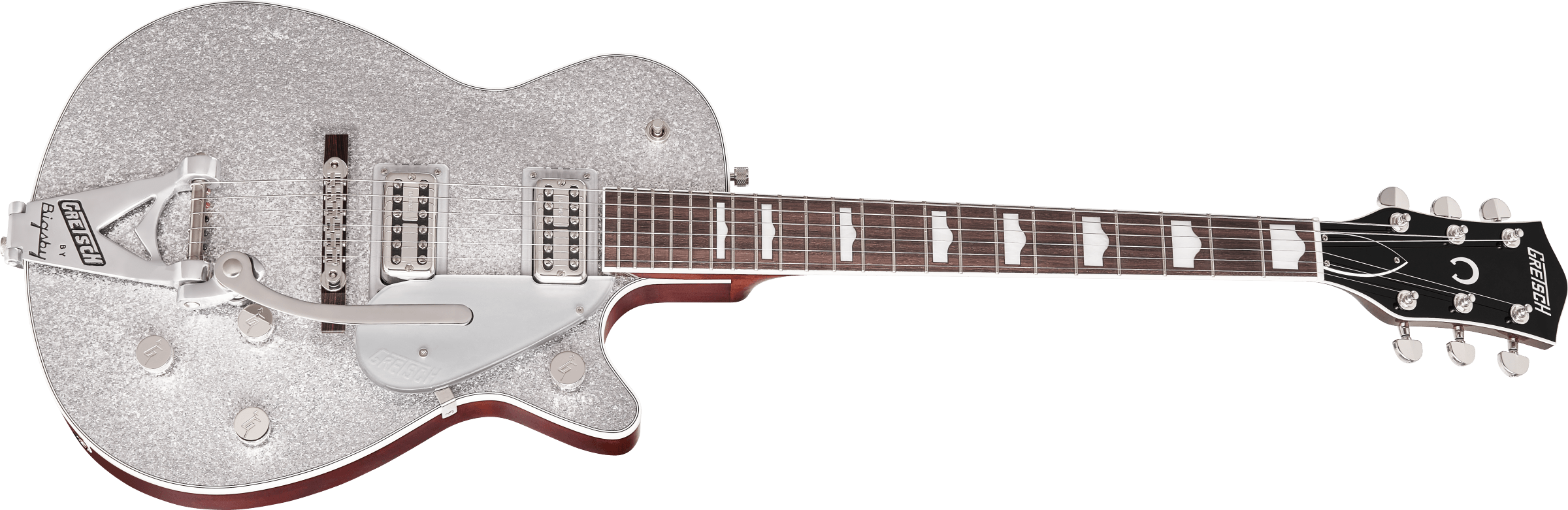 Gretsch G6129T-89 Vintage Select '89 Sparkle Jet™ with Bigsby®, Rosewood Fingerboard, Silver Sparkle