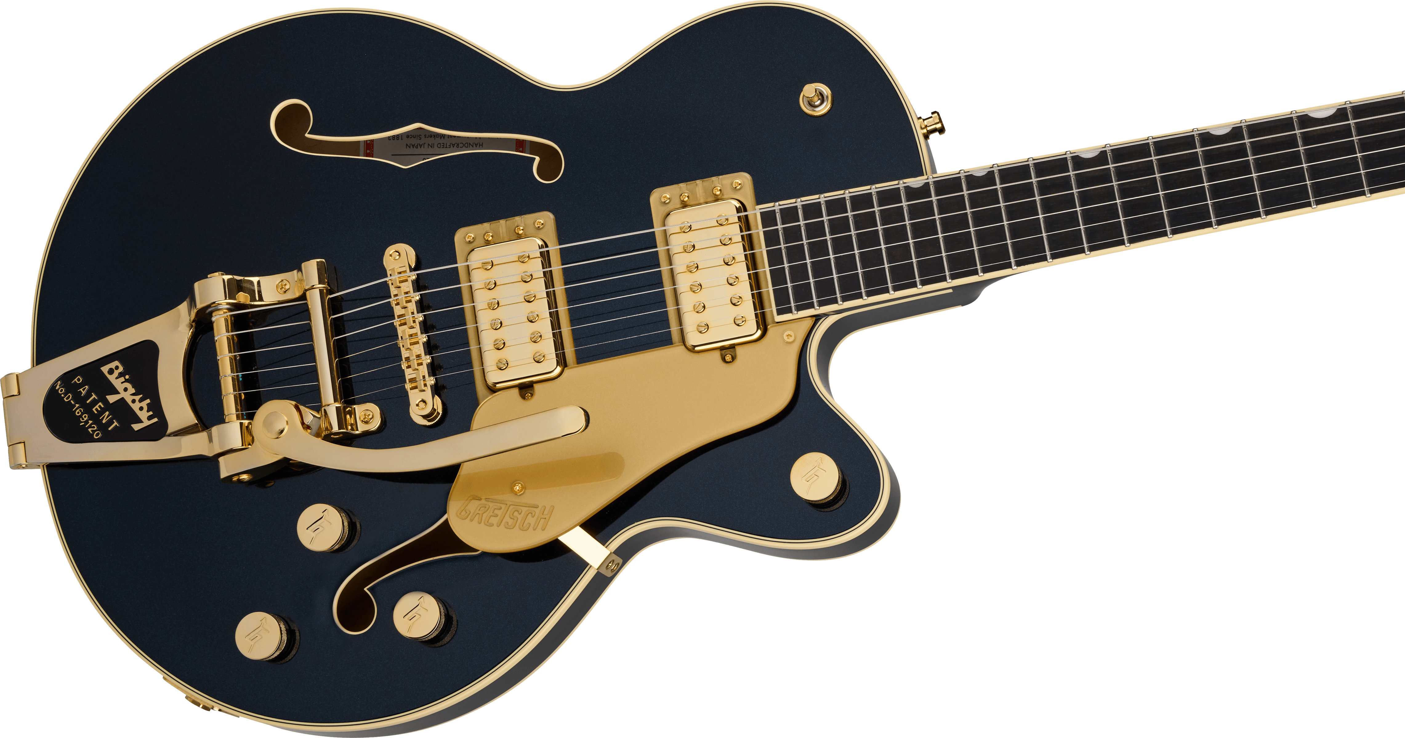 Gretsch Broadkaster® Jr. LX Center Block with String-Thru Bigsby® and Gold Hardware, Ebony Fingerboard, Midnight Sapphire