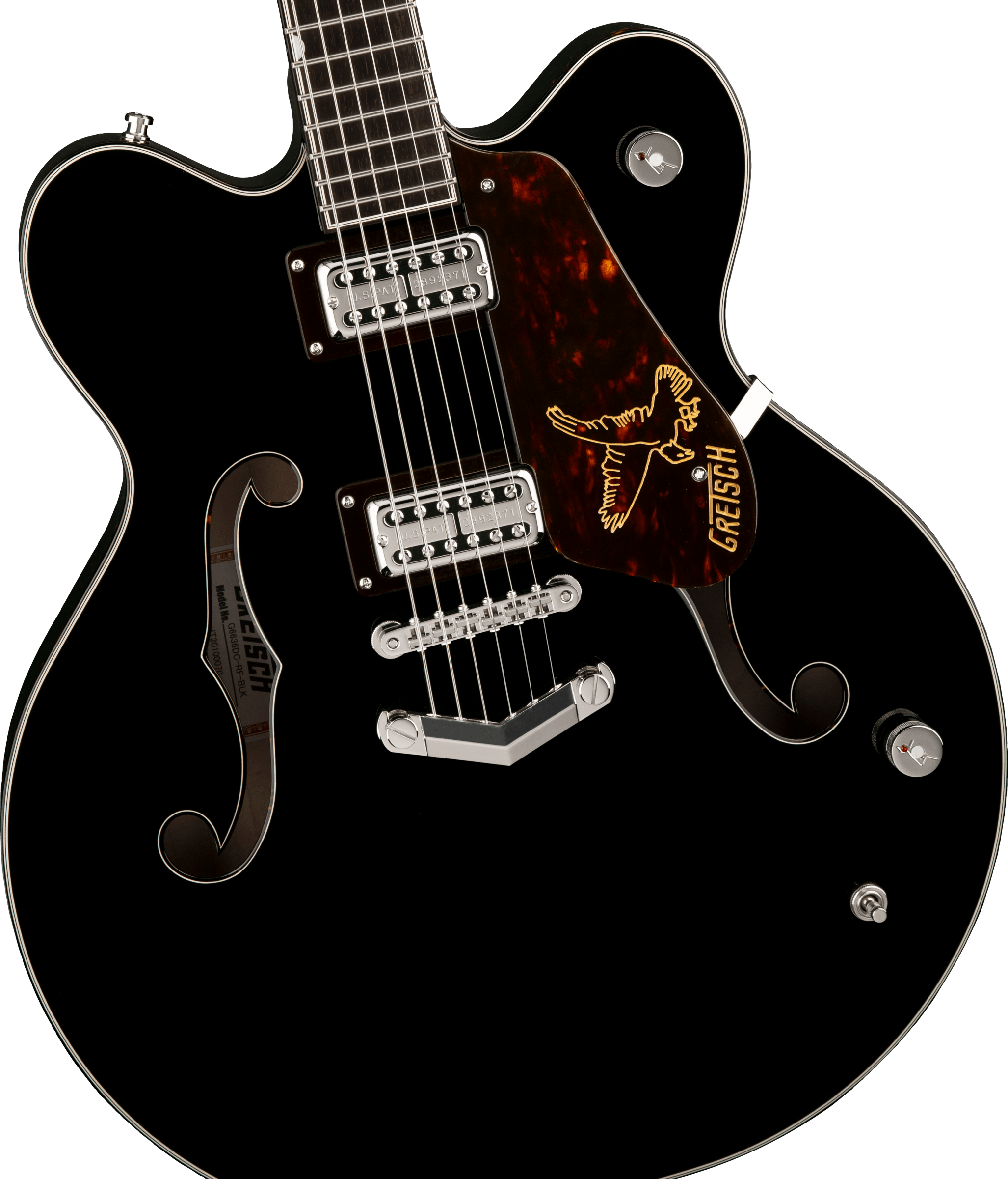 Gretsch G6636-RF Richard Fortus Signature Falcon™ Center Block with V-Stoptail, Ebony Fingerboard, Black