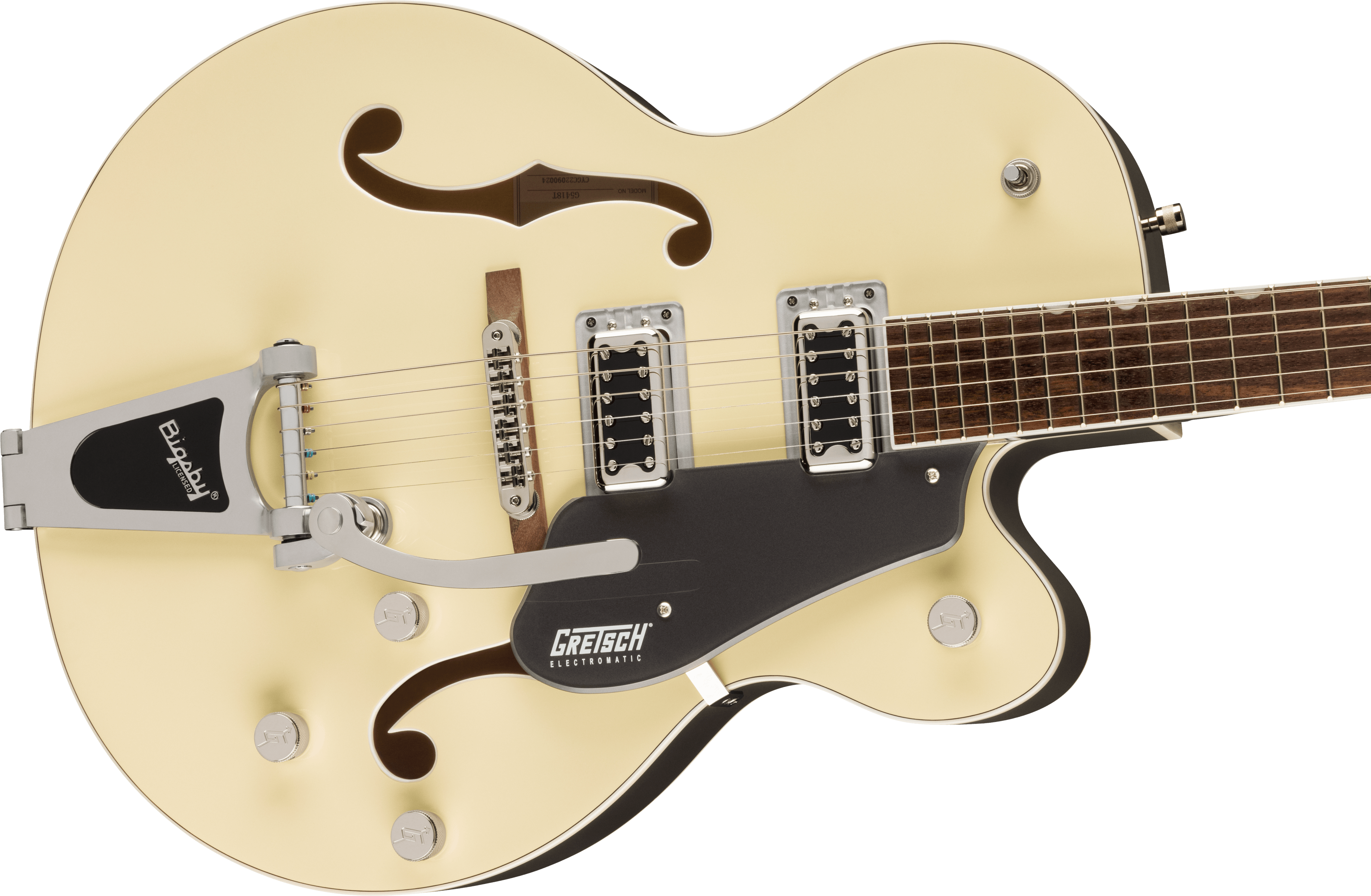 Gretsch G5420T Electromatic® Classic Hollow Body Single-Cut with Bigsby®, Laurel Fingerboard, Two-Tone Vintage White/London Grey