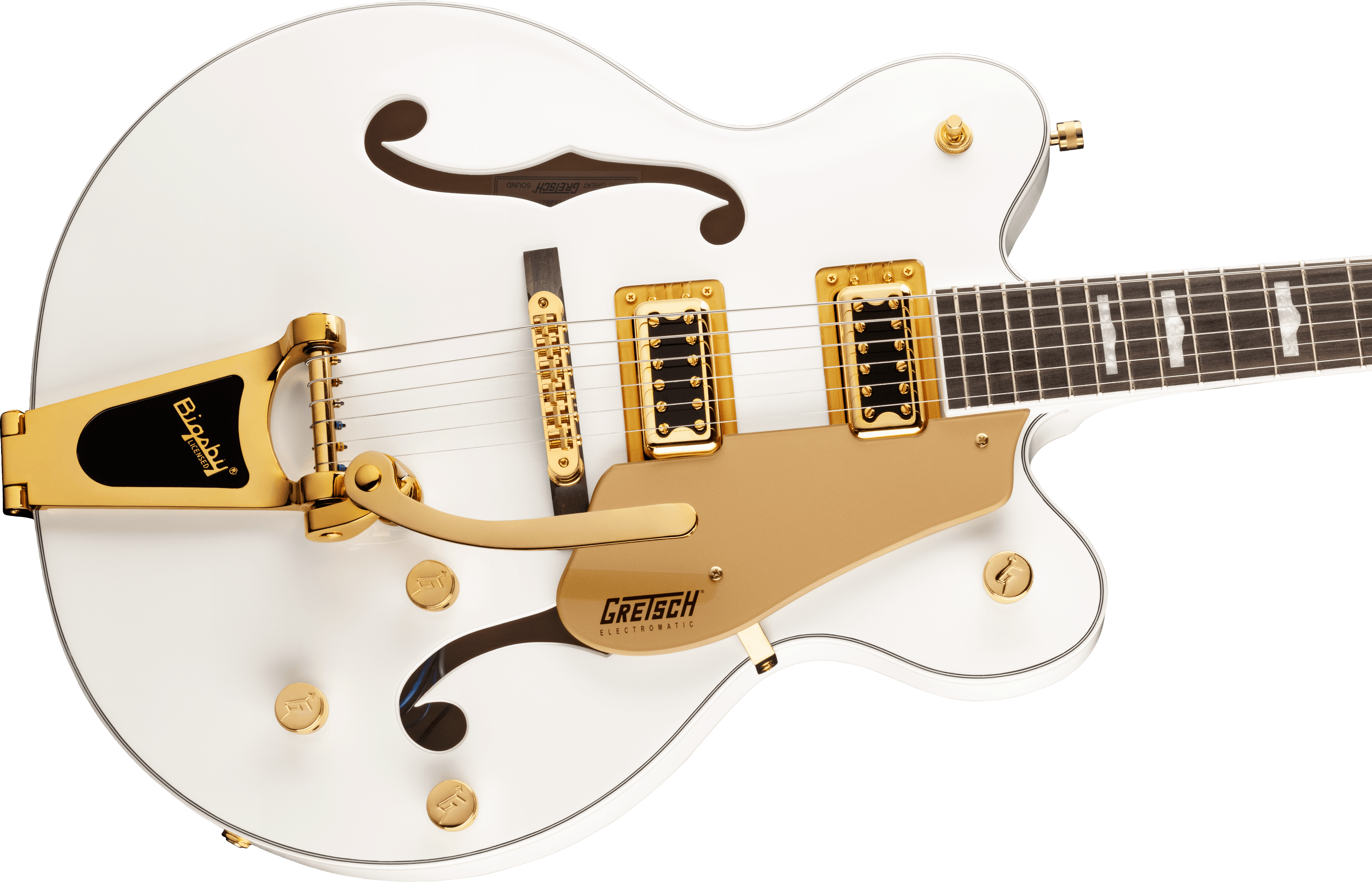 Gretsch G5422TG Electromatic® Classic Hollow Body Double-Cut with Bigsby® and Gold Hardware, Laurel Fingerboard, Snowcrest White