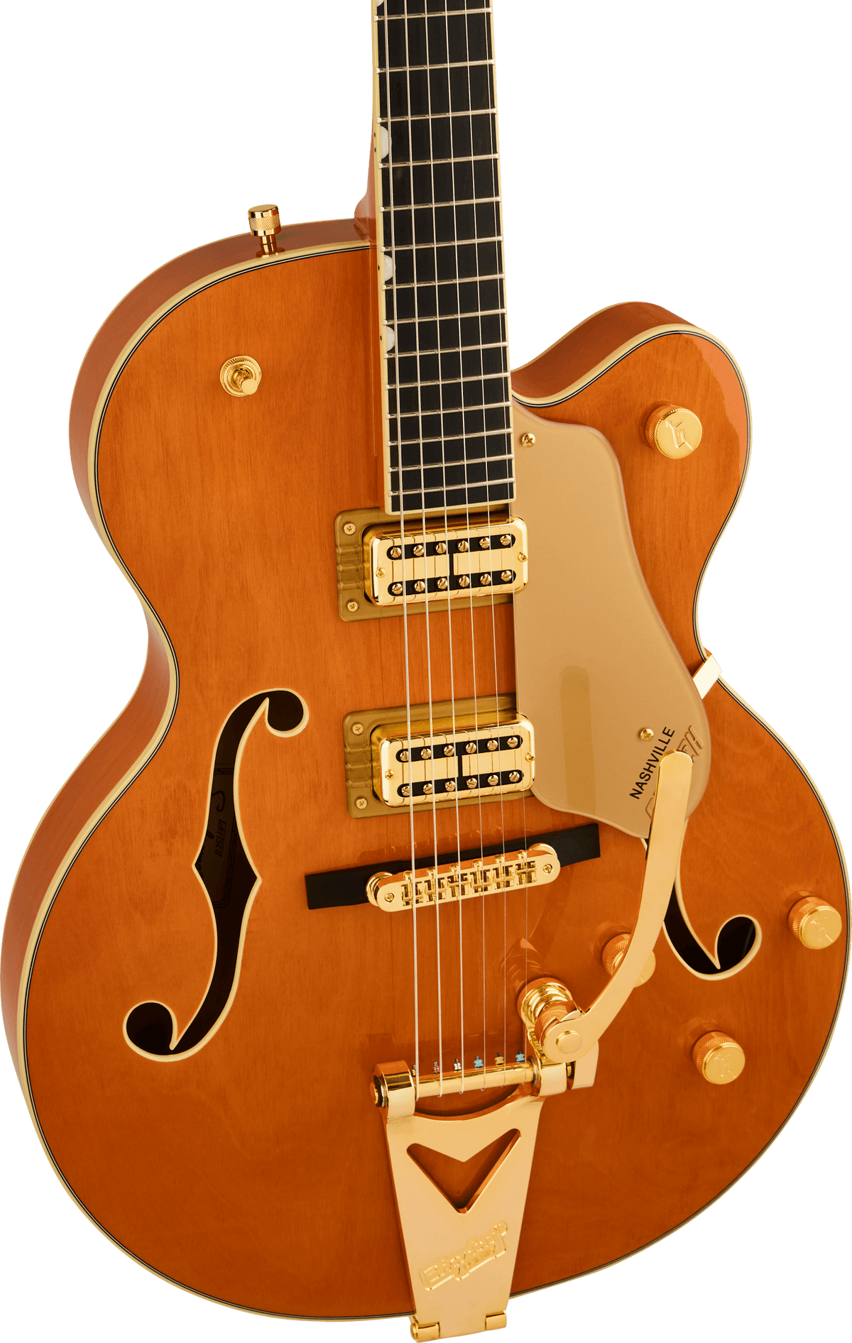 Gretsch Synchromatic™ Nashville™ Hollow Body Single-Cut with Bigsby®, Ebony Fingerboard, 50's Orange Stain