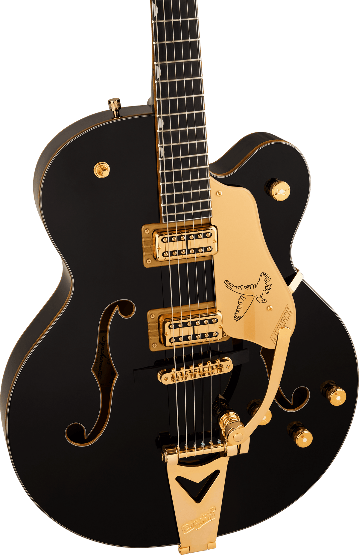 Gretsch Synchromatic™ Falcon™ Hollow Body Single-Cut with Bigsby®, Ebony Fingerboard, Black