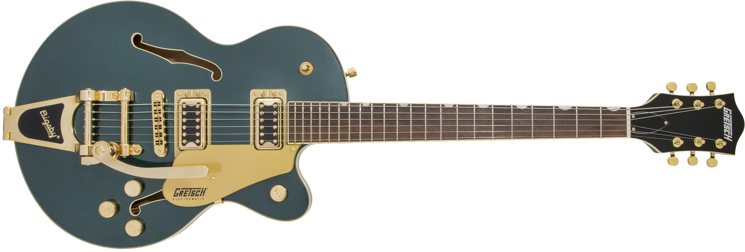 Gretsch G5655TG Electromatic® Center Block Jr. Single-Cut with Bigsby® and Gold Hardware, Laurel Fingerboard, Cadillac Green