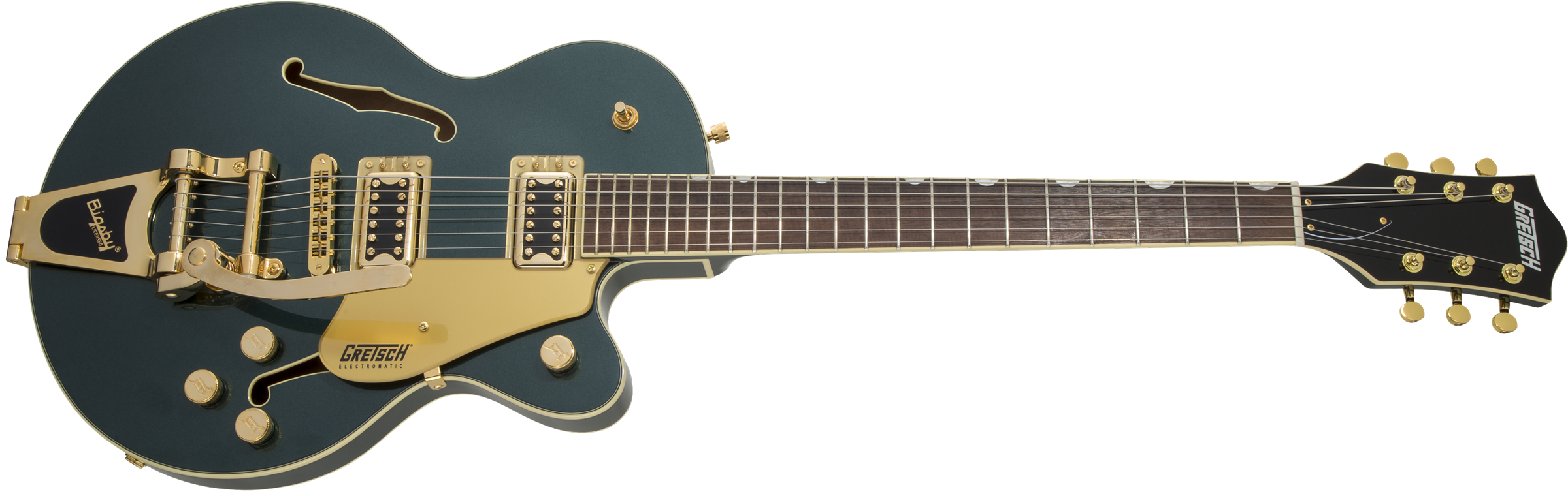 Gretsch G5655TG Electromatic® Center Block Jr. Single-Cut with Bigsby® and Gold Hardware, Laurel Fingerboard, Cadillac Green