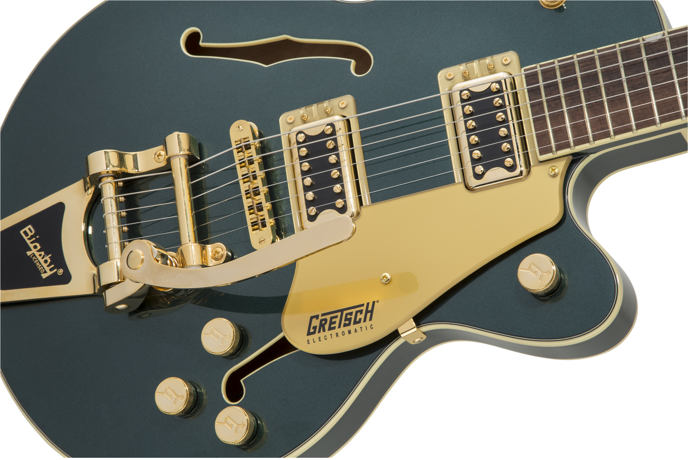 Gretsch G5655TG Electromatic® Center Block Jr. Single-Cut with Bigsby® and Gold Hardware, Laurel Fingerboard, Cadillac Green