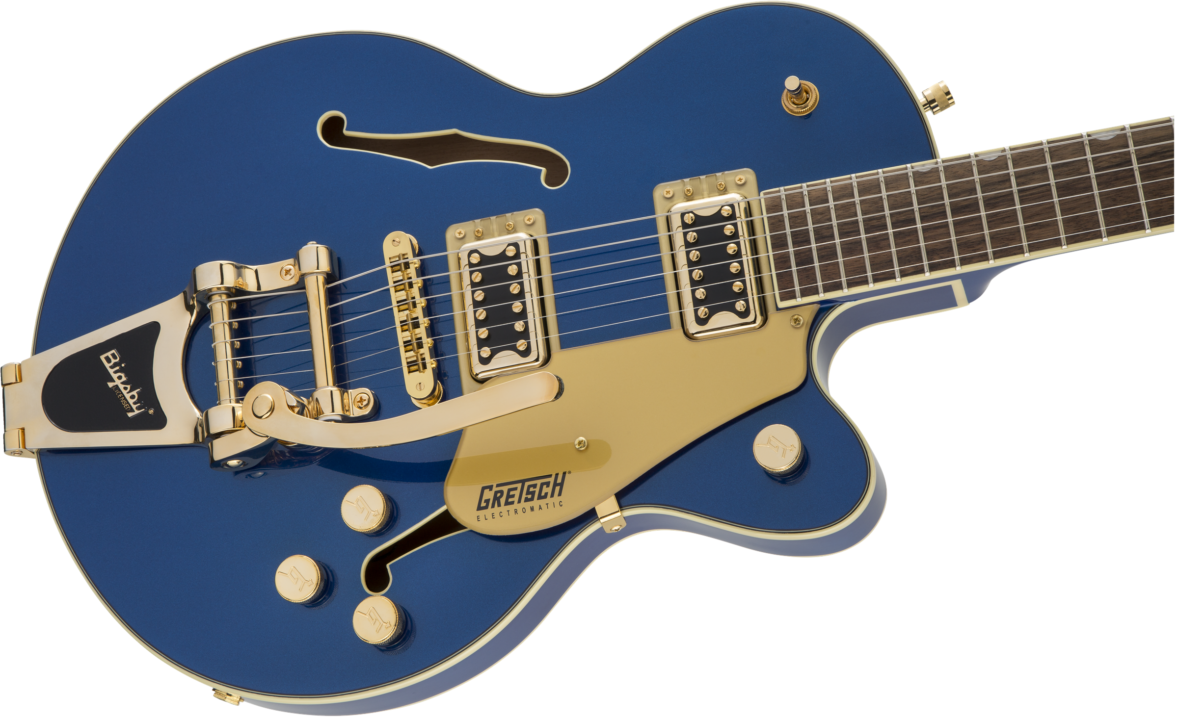 Gretsch G5655TG Electromatic® Center Block Jr. Single-Cut with Bigsby® and Gold Hardware, Laurel Fingerboard, Azure Metallic