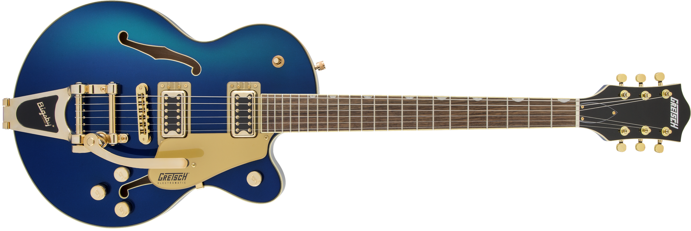 Gretsch G5655TG Electromatic® Center Block Jr. Single-Cut with Bigsby® and Gold Hardware, Laurel Fingerboard, Azure Metallic
