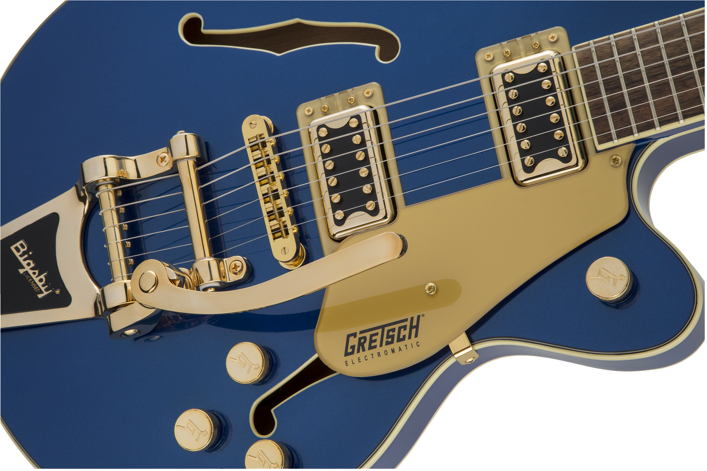 Gretsch G5655TG Electromatic® Center Block Jr. Single-Cut with Bigsby® and Gold Hardware, Laurel Fingerboard, Azure Metallic