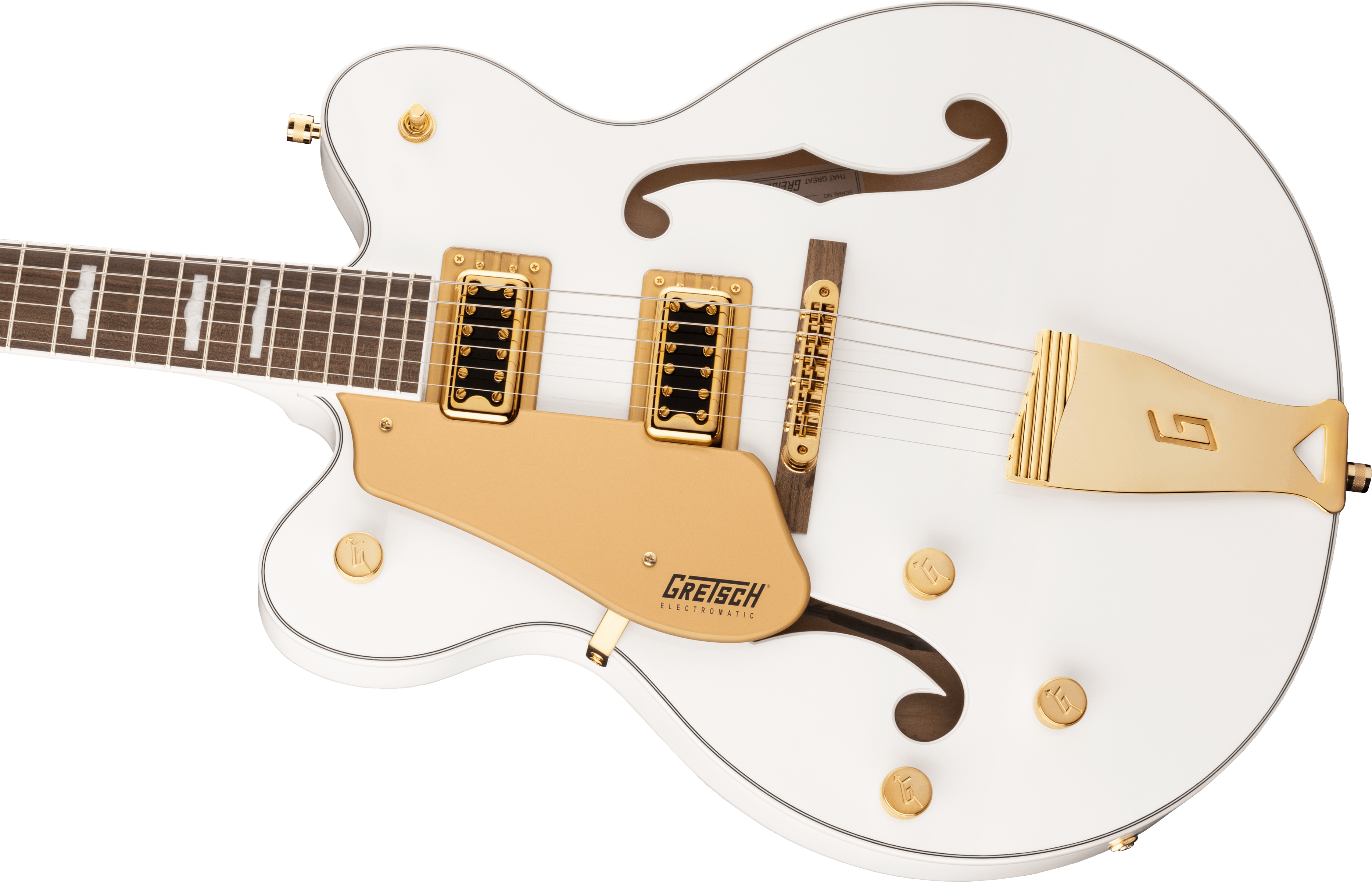 Gretsch G5422GLH Electromatic® Classic Hollow Body Double-Cut with Gold Hardware, Left-Handed, Laurel Fingerboard, Snowcrest White