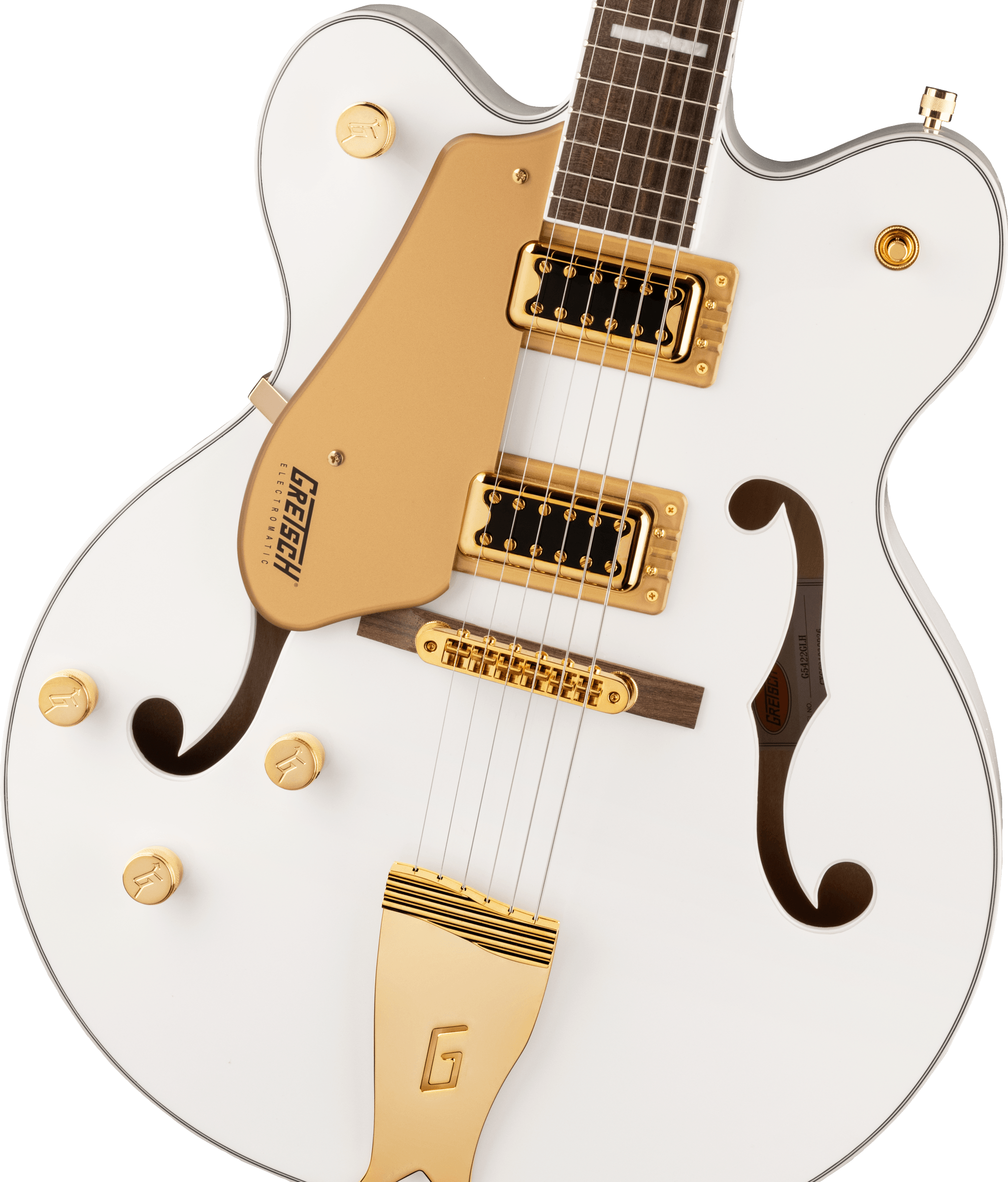 Gretsch G5422GLH Electromatic® Classic Hollow Body Double-Cut with Gold Hardware, Left-Handed, Laurel Fingerboard, Snowcrest White