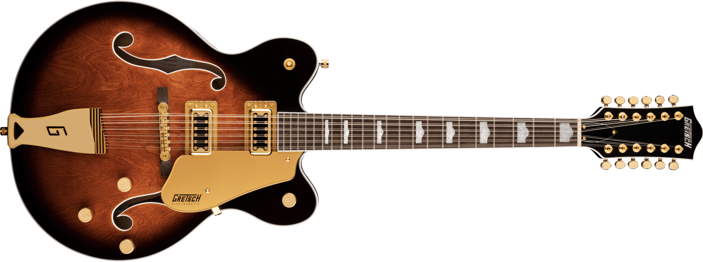Gretsch G5422G-12 Electromatic® Classic Hollow Body Double-Cut 12-String with Gold Hardware, Laurel Fingerboard, Single Barrel Burst