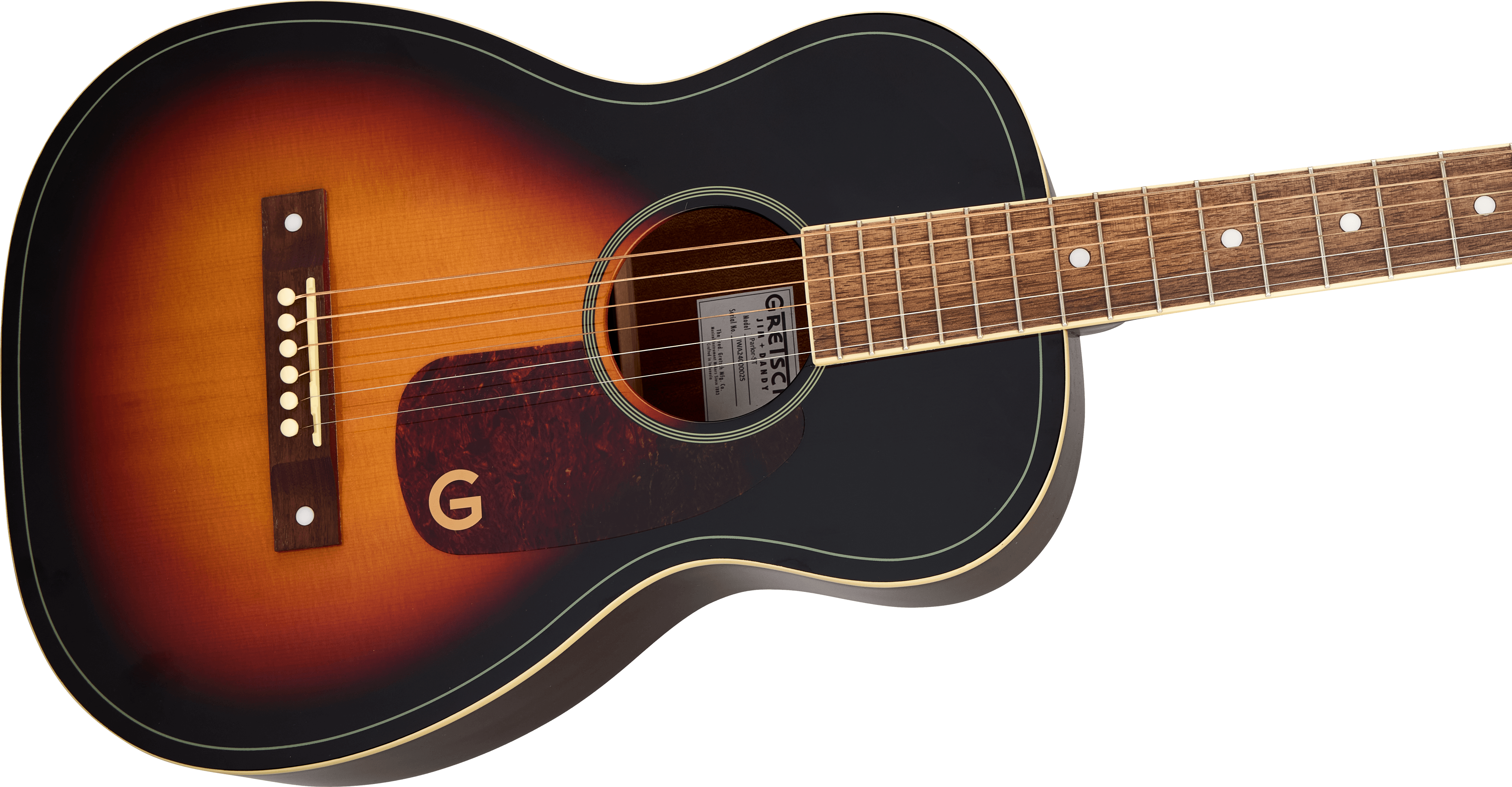 Gretsch Jim Dandy™ Parlor LTD, Solid Top, Walnut Fingerboard, Heritage Burst