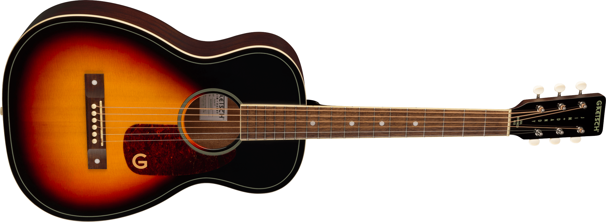Gretsch Jim Dandy™ Parlor LTD, Solid Top, Walnut Fingerboard, Heritage Burst