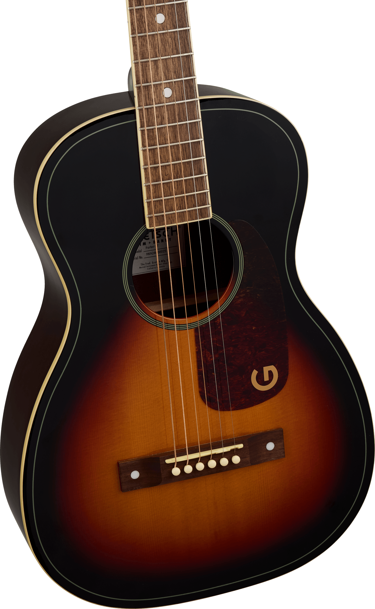 Gretsch Jim Dandy™ Parlor LTD, Solid Top, Walnut Fingerboard, Heritage Burst