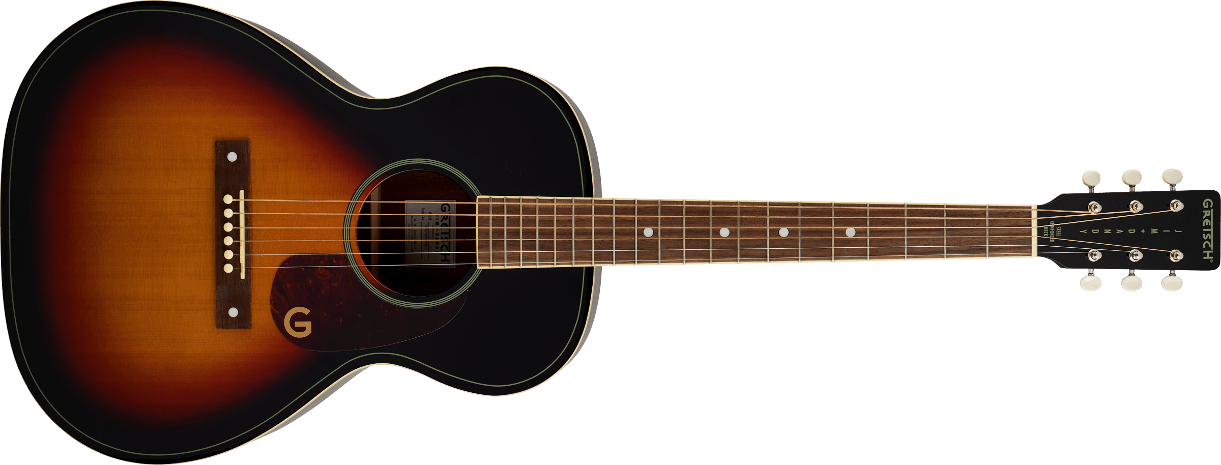 Gretsch Jim Dandy™ Concert LTD, Solid Top, Walnut Fingerboard, Heritage Burst
