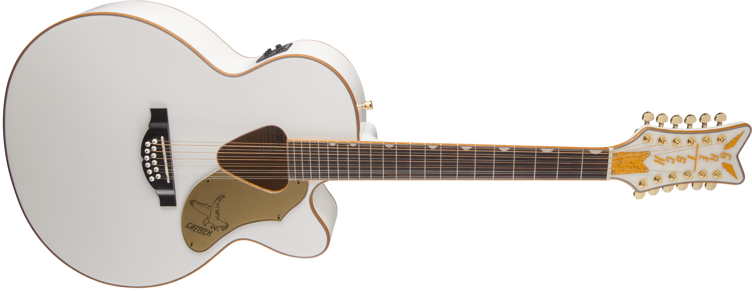 Gretsch G5022CWFE-12 Rancher™ Falcon Jumbo 12-String Cutaway Electric, Fishman® Pickup System, White