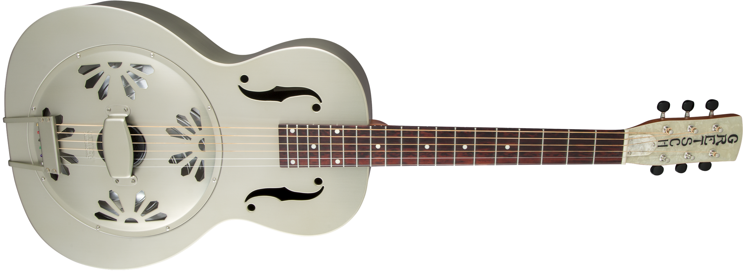 Gretsch G9201 Honey Dipper™ Round-Neck, Brass Body Biscuit Cone Resonator Guitar, Shed Roof Finish